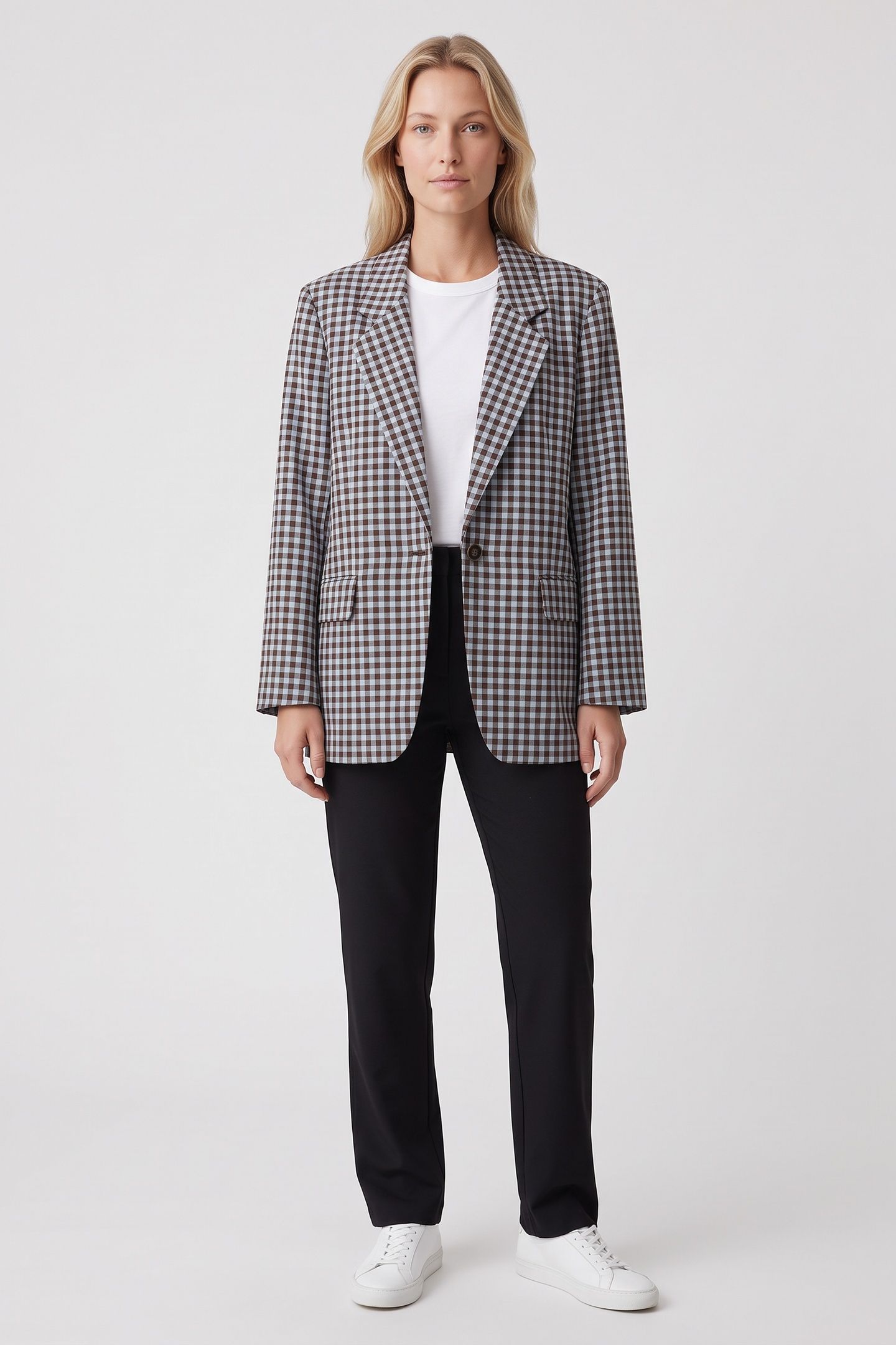 DOPA CHECK BLAZER BROWN 1
