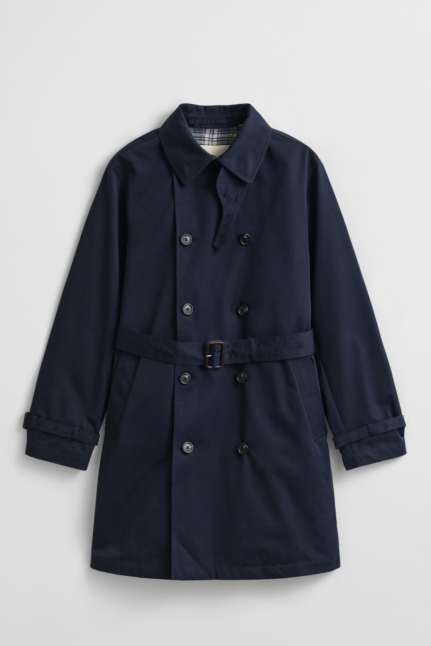 COTTON BLEND TRENCH COAT EVENING BLUE 4
