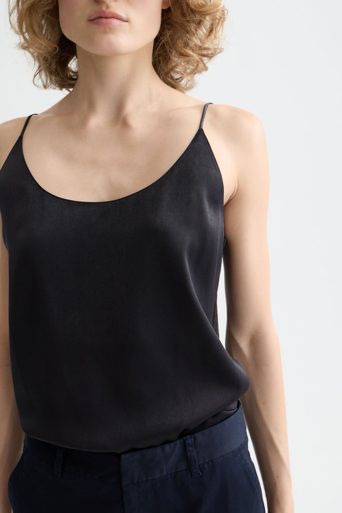 JERSEY WOVEN TANK BLACK 6