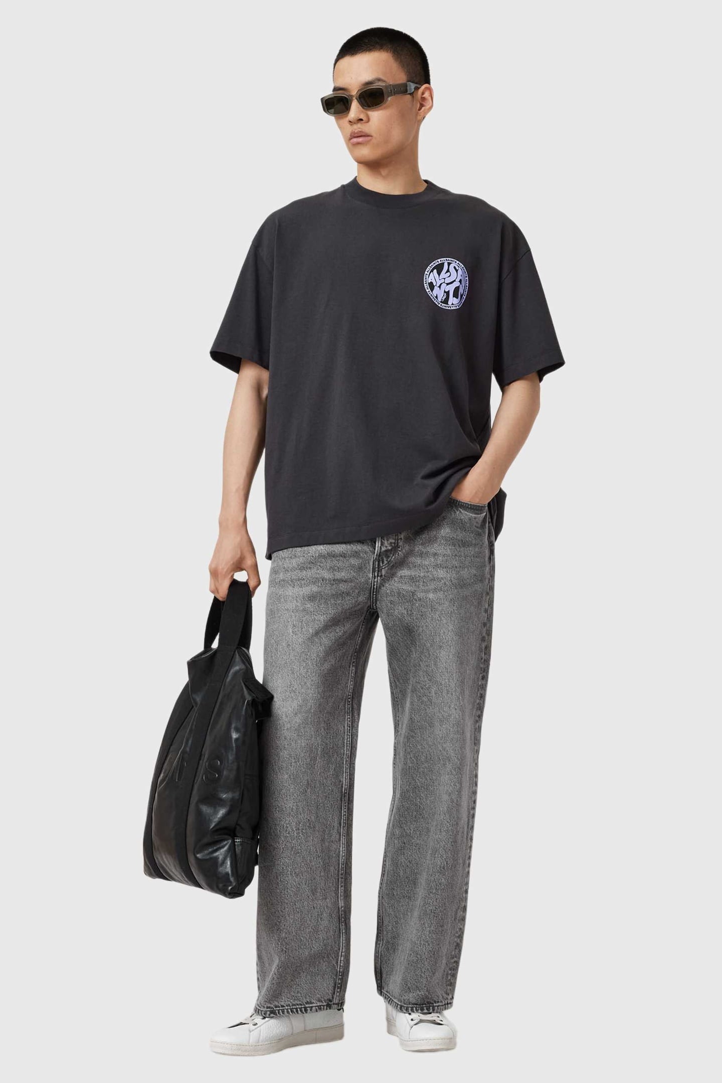 DISTORTION SS CREW WASHED BLACK/BLUE 5