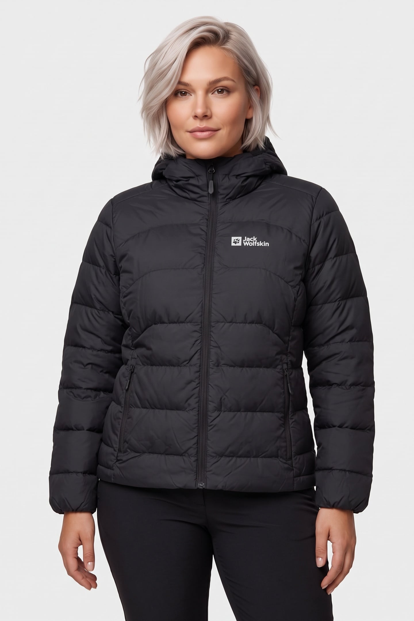ATHER DOWN HOODY BLACK 1