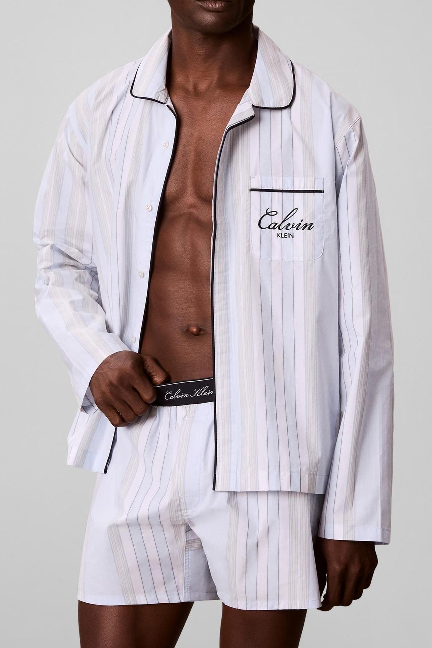 SCRIPT L/S BUTTON DOWN CREST STRIPE 1