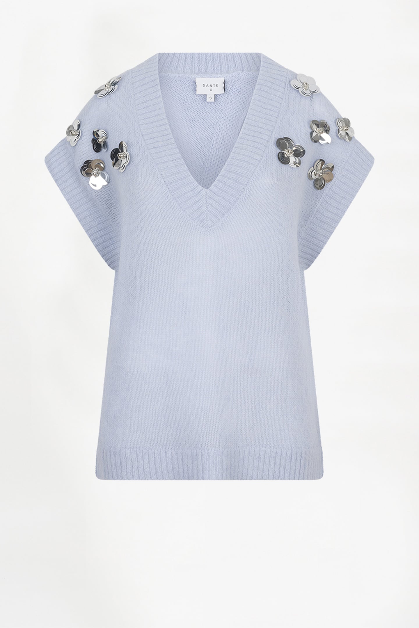 NYCIA SLEEVELESS SEQUIN SWEATER CLOUD BLUE 5