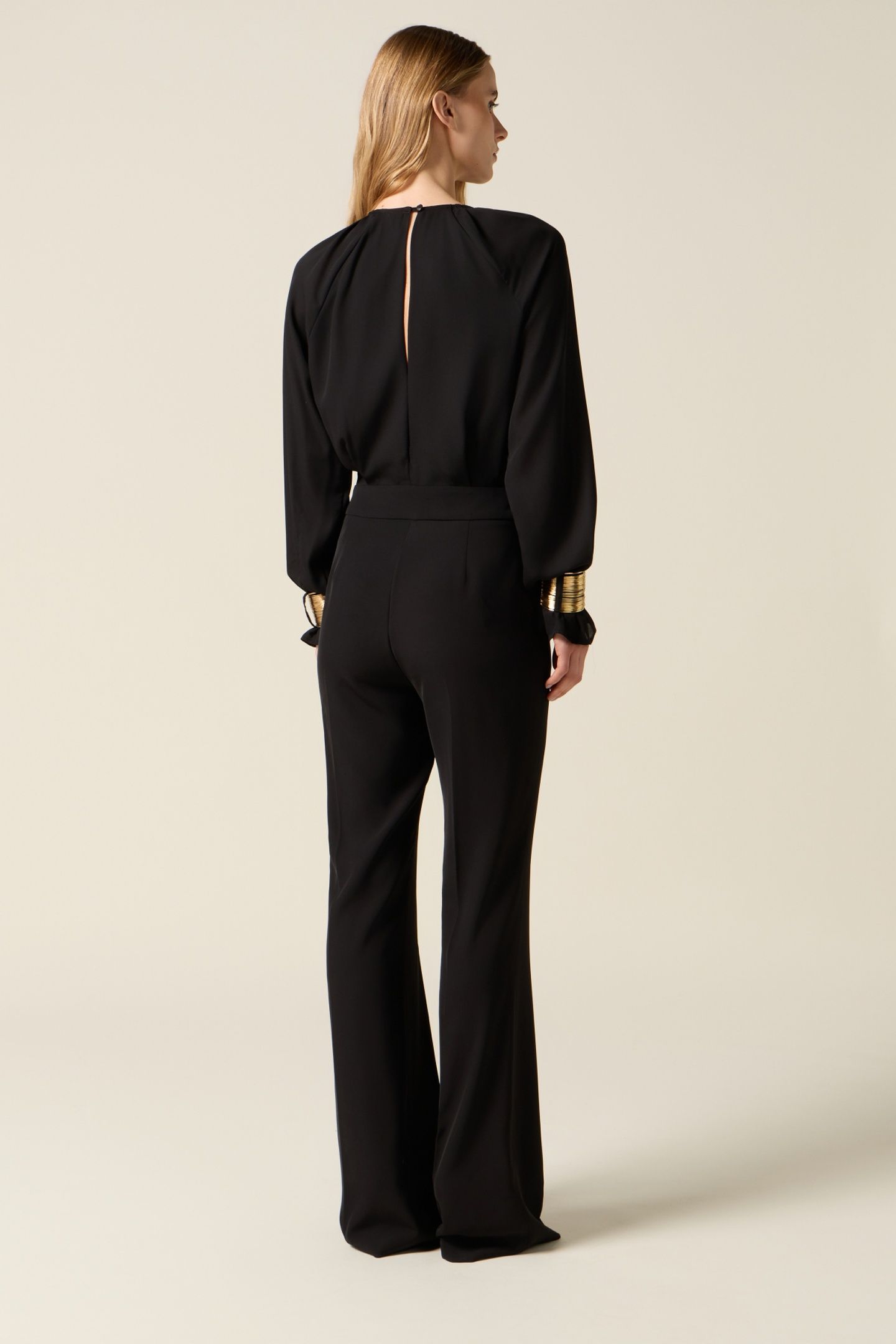 JUMPSUIT WITH GOLDEN BRACELETS BLACK 2