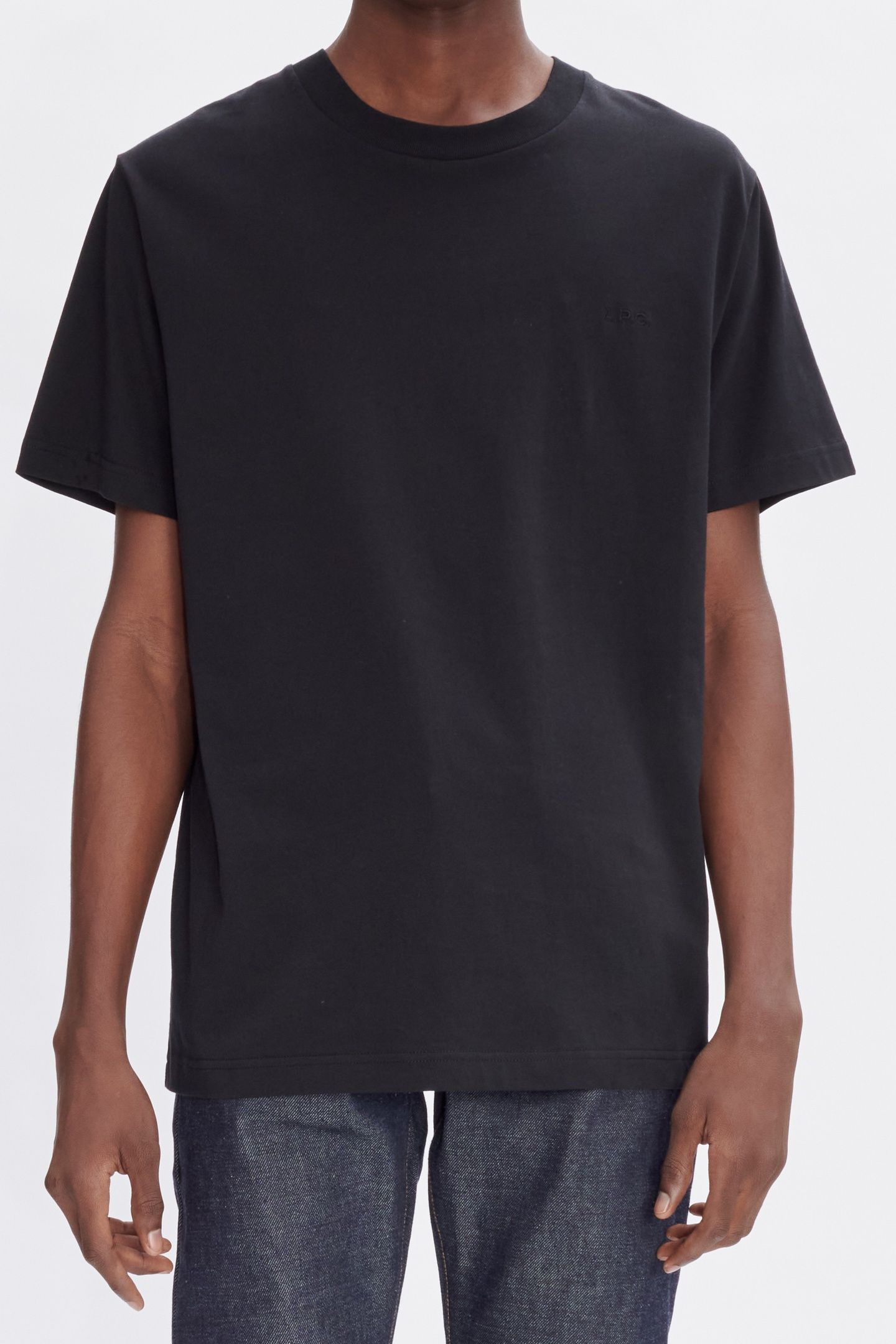 UNISEX T-SHIRT STANDARD EMBROIDERED BLACK 1