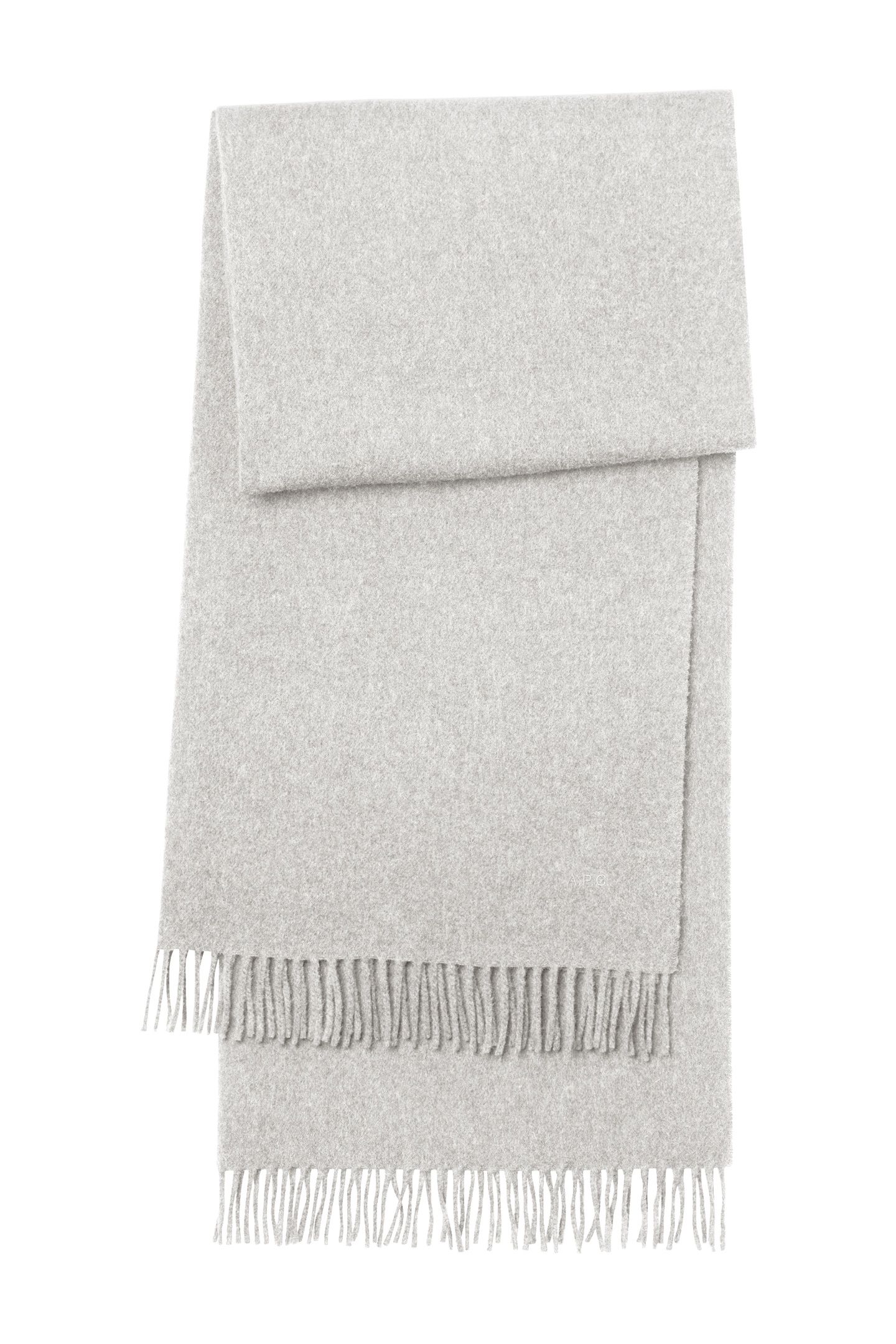 UNISEX SCARF ALIX EMBROIDERED HEATHERED GREY 1