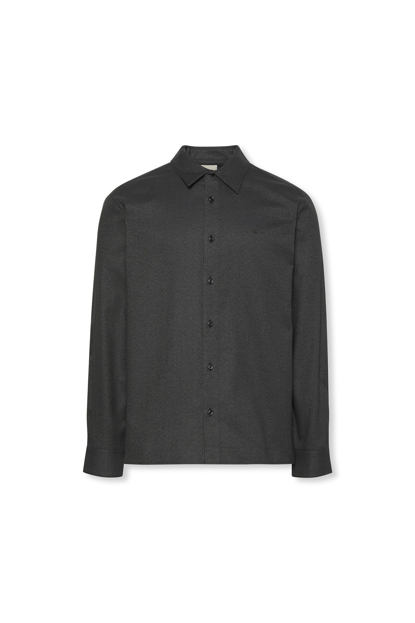 LS MELANGE FLANNEL SHIRT BLACK 4