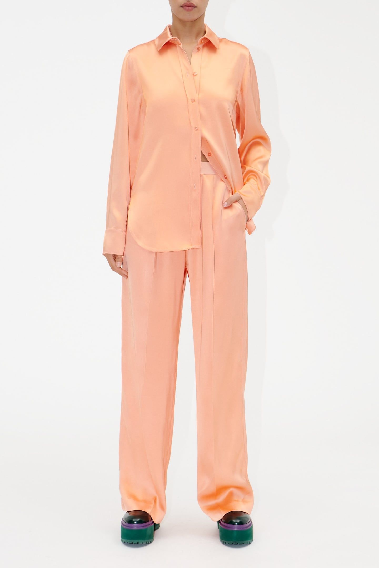 JANINA SHIRT LONG SLEEVE CORAL 1
