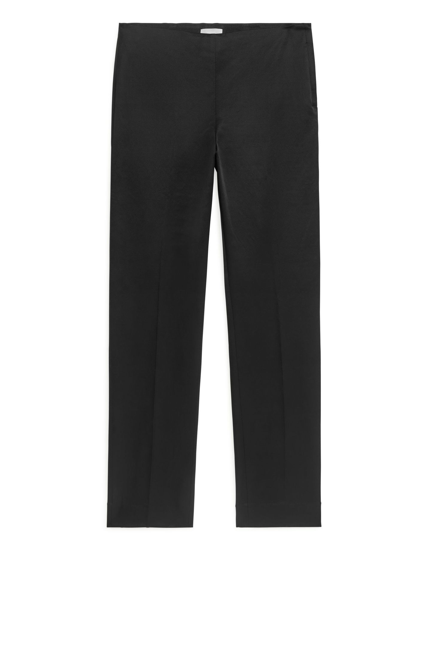 EVETTE LEAN SATIN TROUSERS BLACK 3