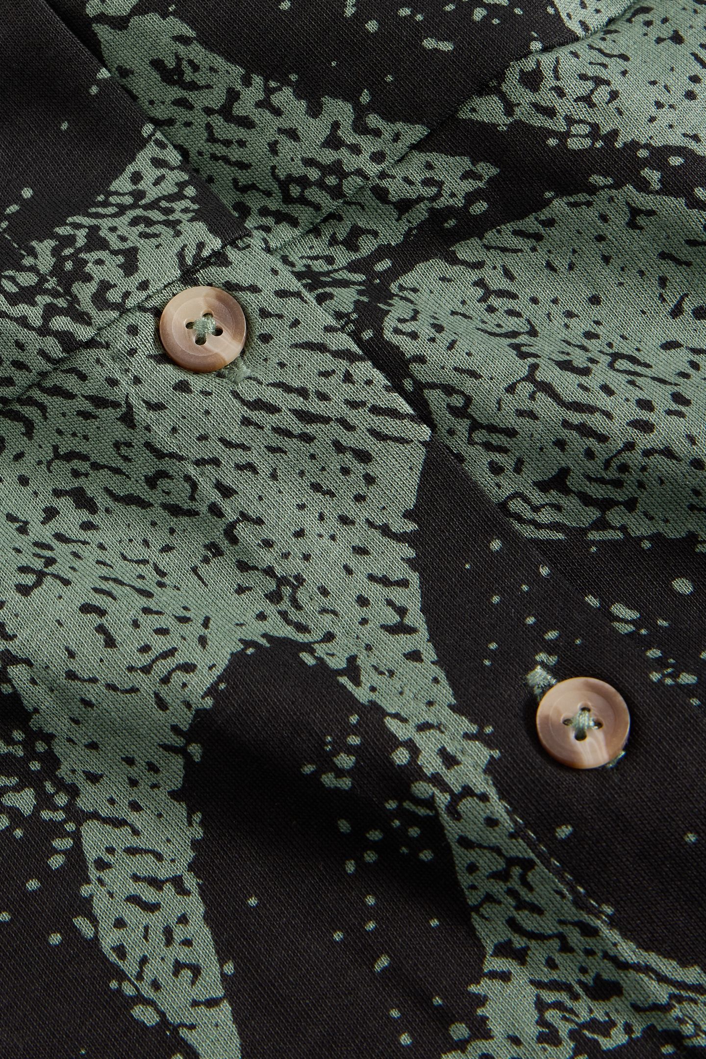 RUA JERSEY SHIRT DRESS GREEN PRINT 5
