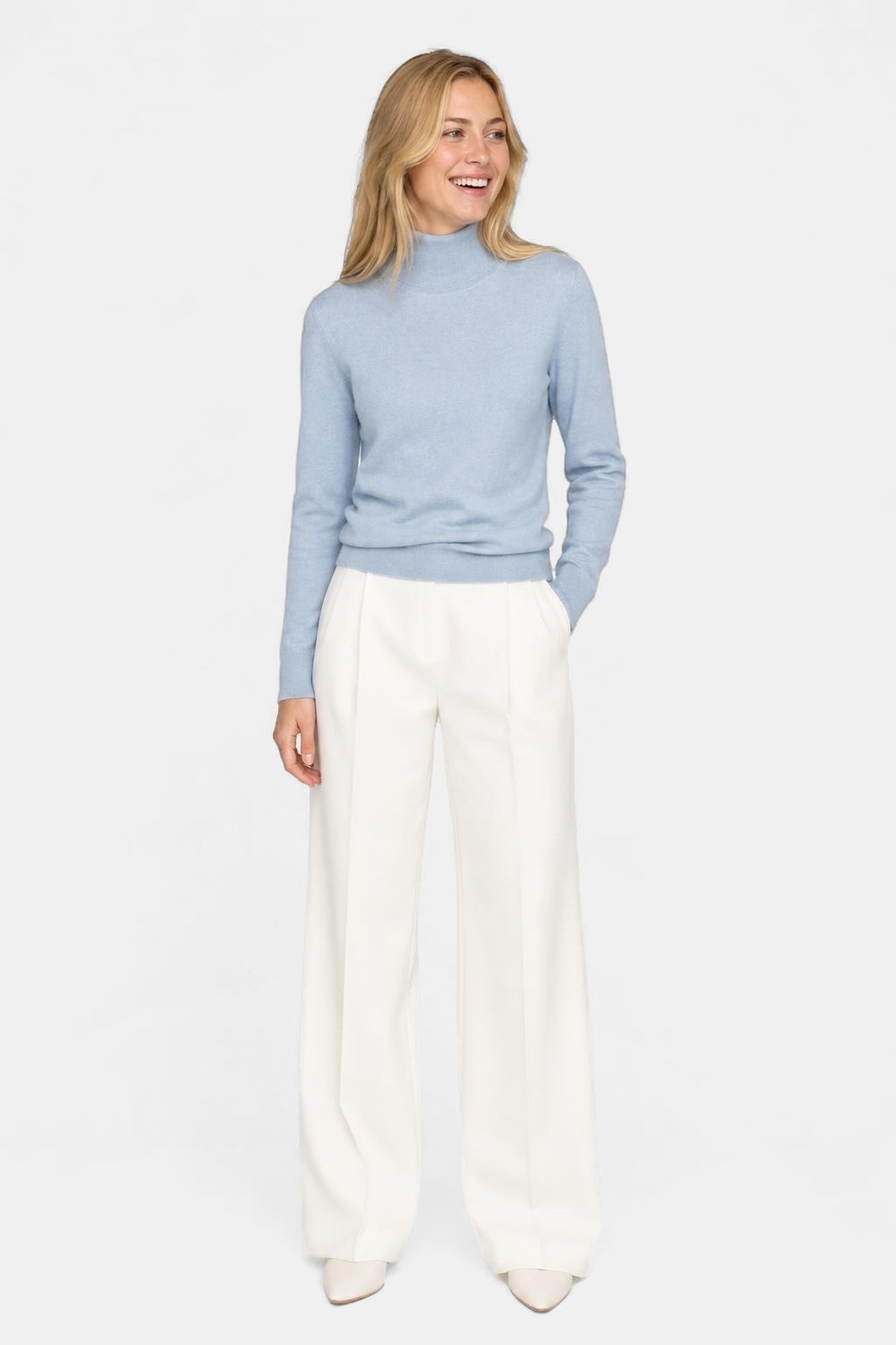 ROLL NECK SWEATER LIGHT BLUE 2