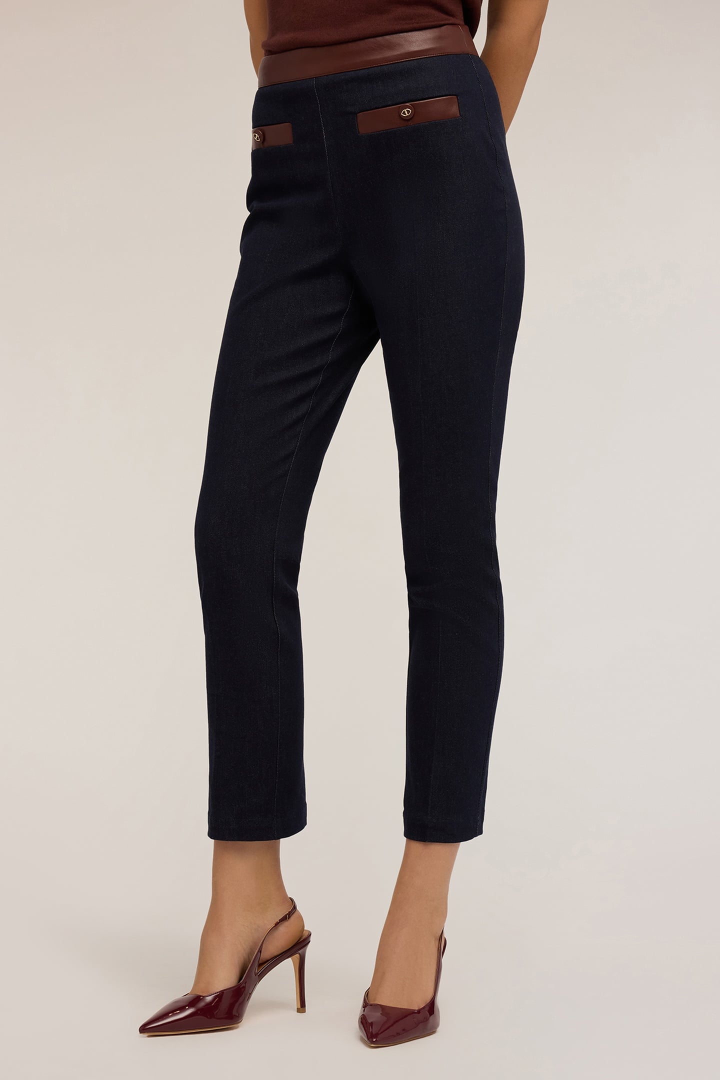 SKINNY JEANS WITH INSERTS BLUE 2
