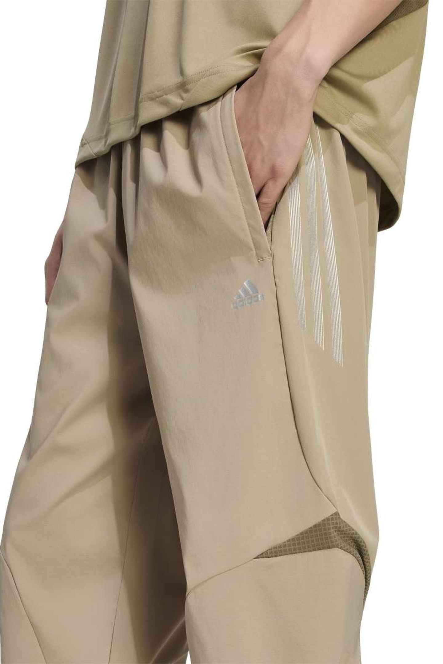 UNISEX F50 STRIPED TRACK PANTS BLANCH BROWN 6