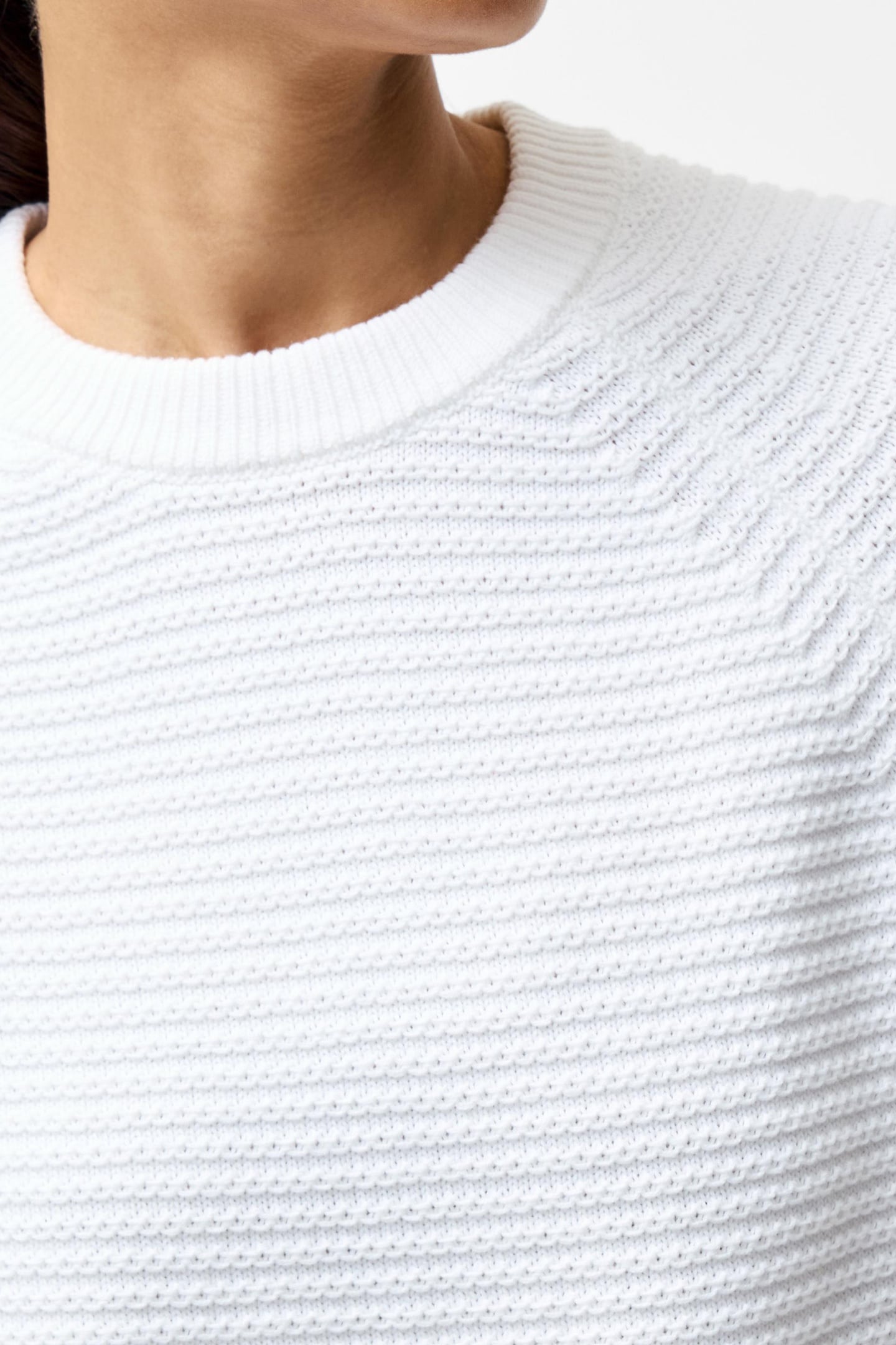 LILY MOZART SS HIGH NECK KNIT SUMMER WHITE 5