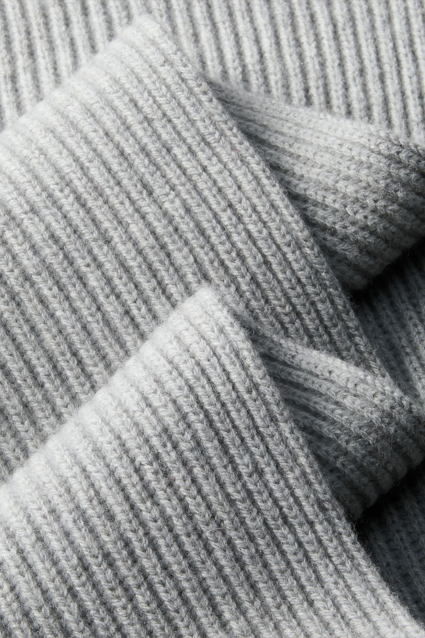 CK METAL WOOL RIB SCARF LIGHT GREY HEATHER 4