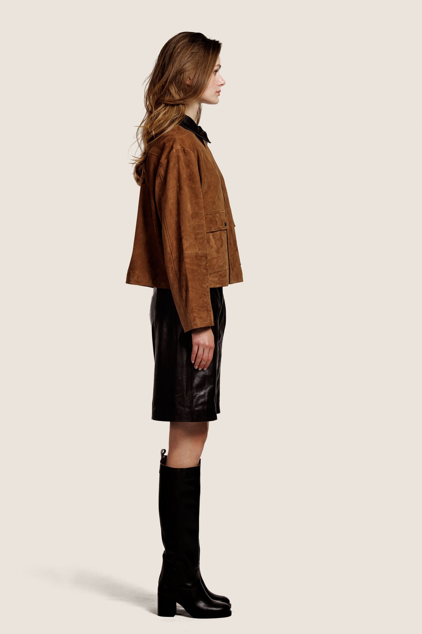 ROSE SUEDE JACKET OAK/ COFFEE 3
