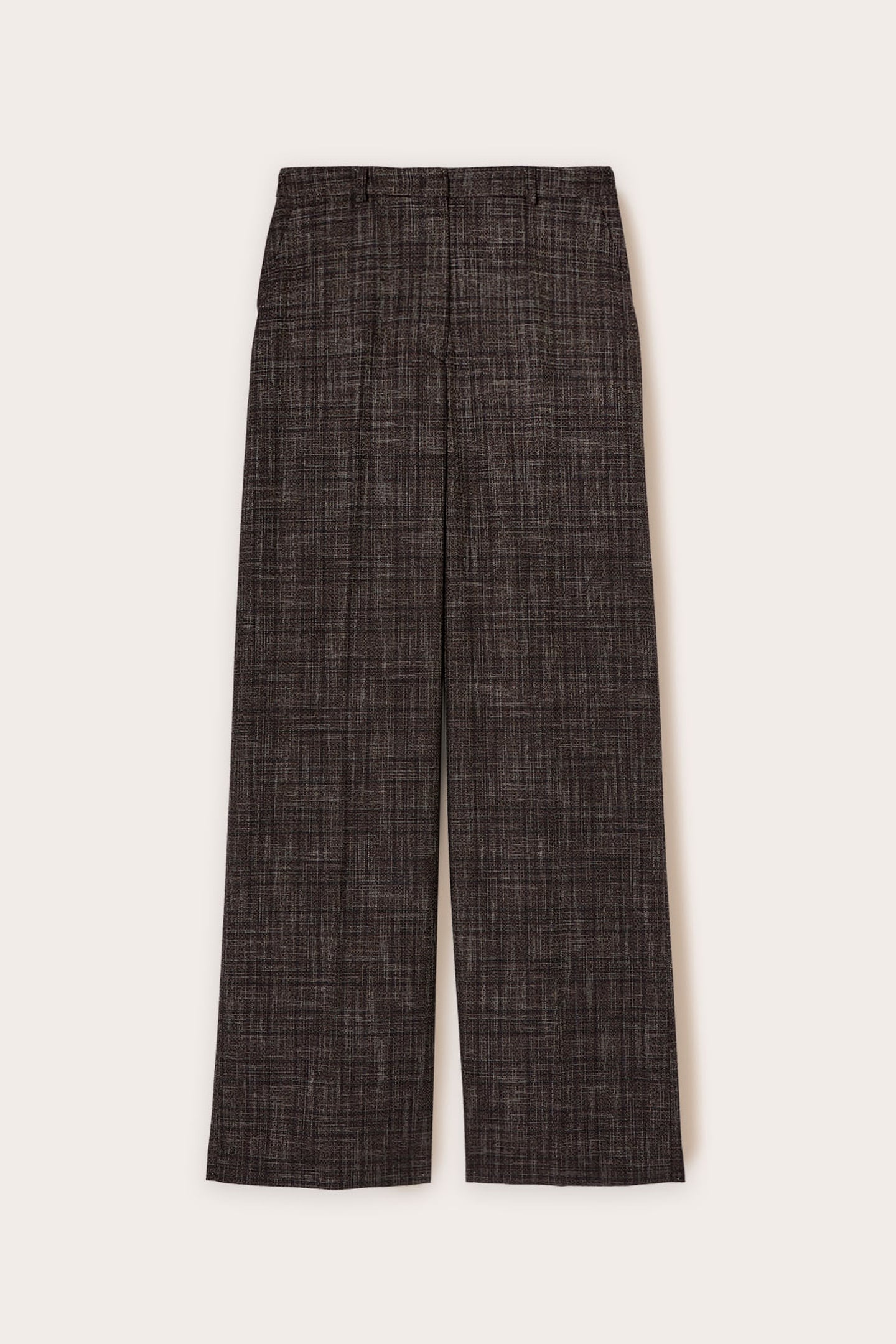YARN-DYED PALAZZO PANTS GREY 4