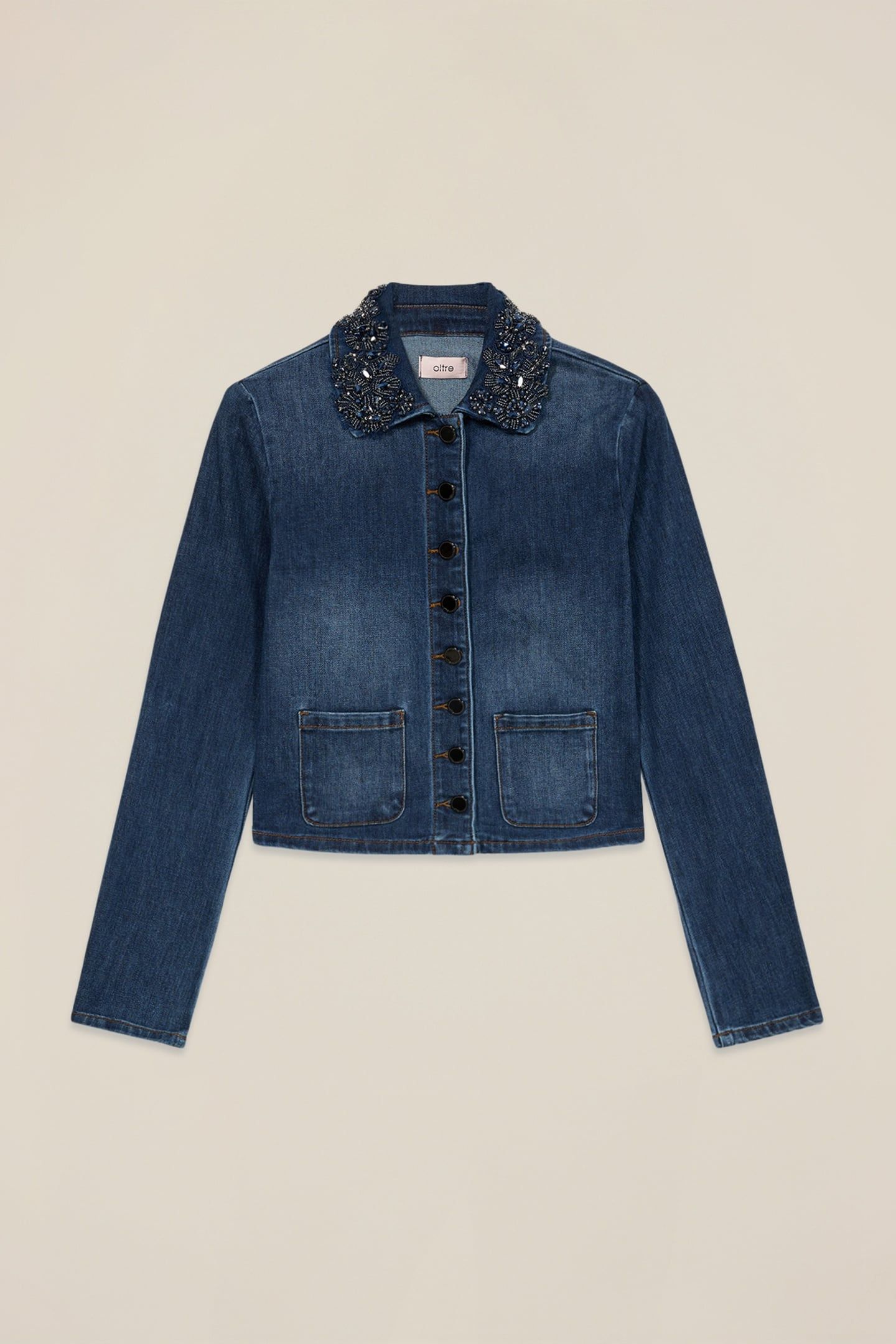 DENIM JACKET WITH JEWEL PATCH BLUE 3