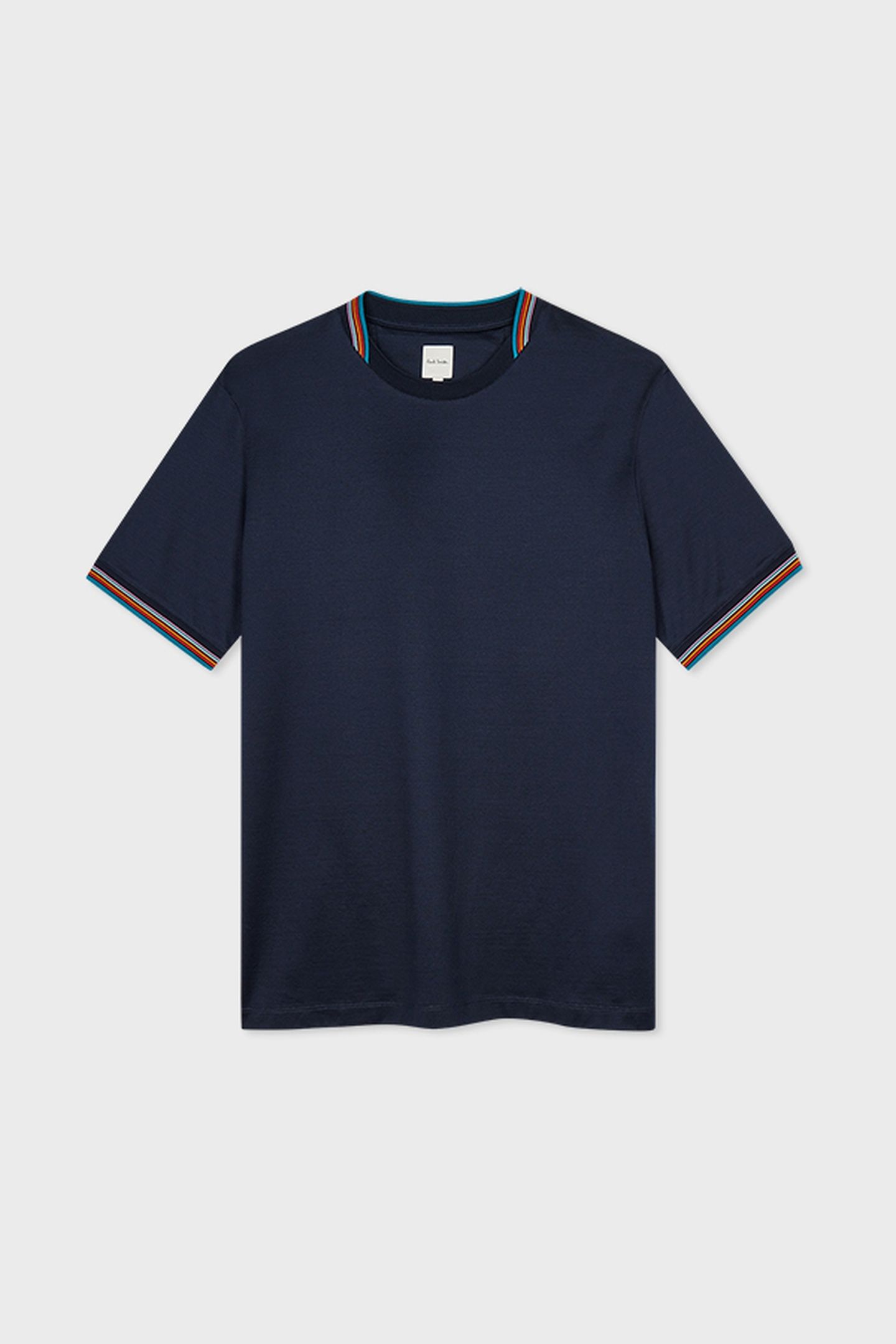 MENS STRIPE DETAIL TSHIRT VERY DARK NAVY 2