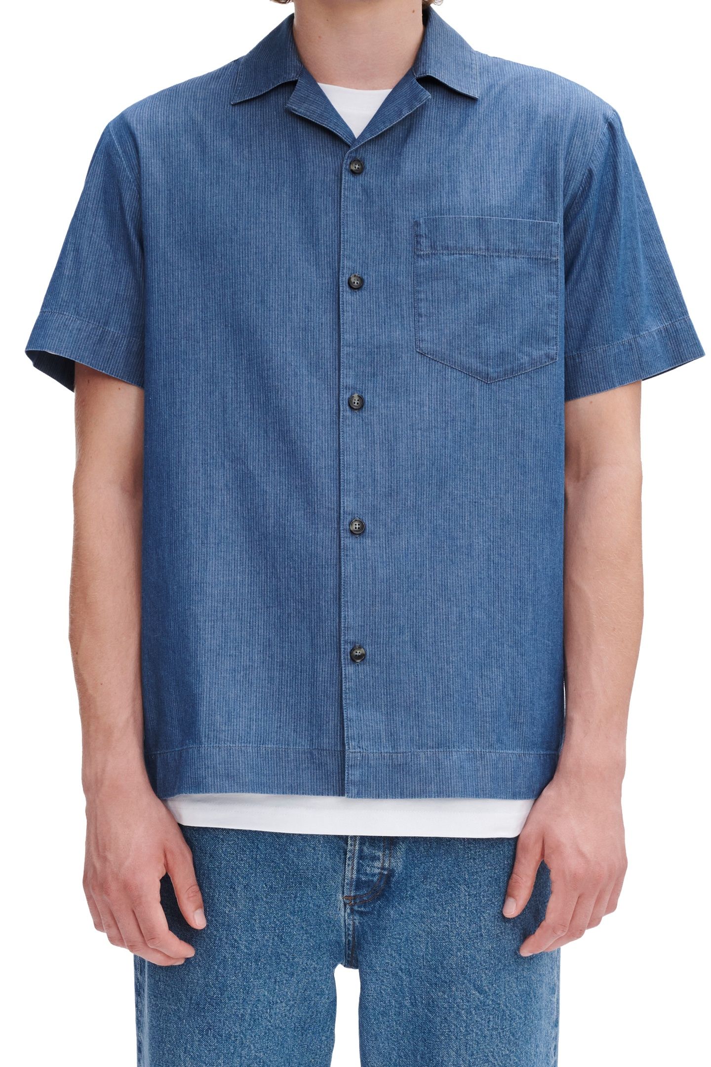 UNISEX SHORT-SLEEVE SHIRT EDD BLUE 1