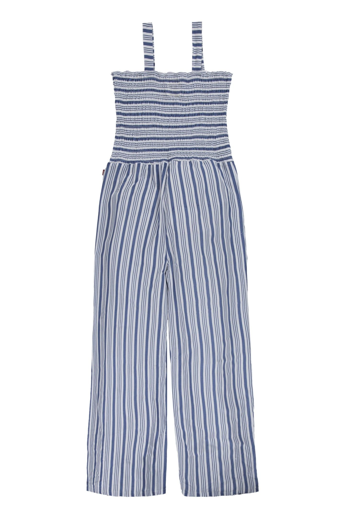 GIRLS SMOCKED JUMPSUIT WHITE 1