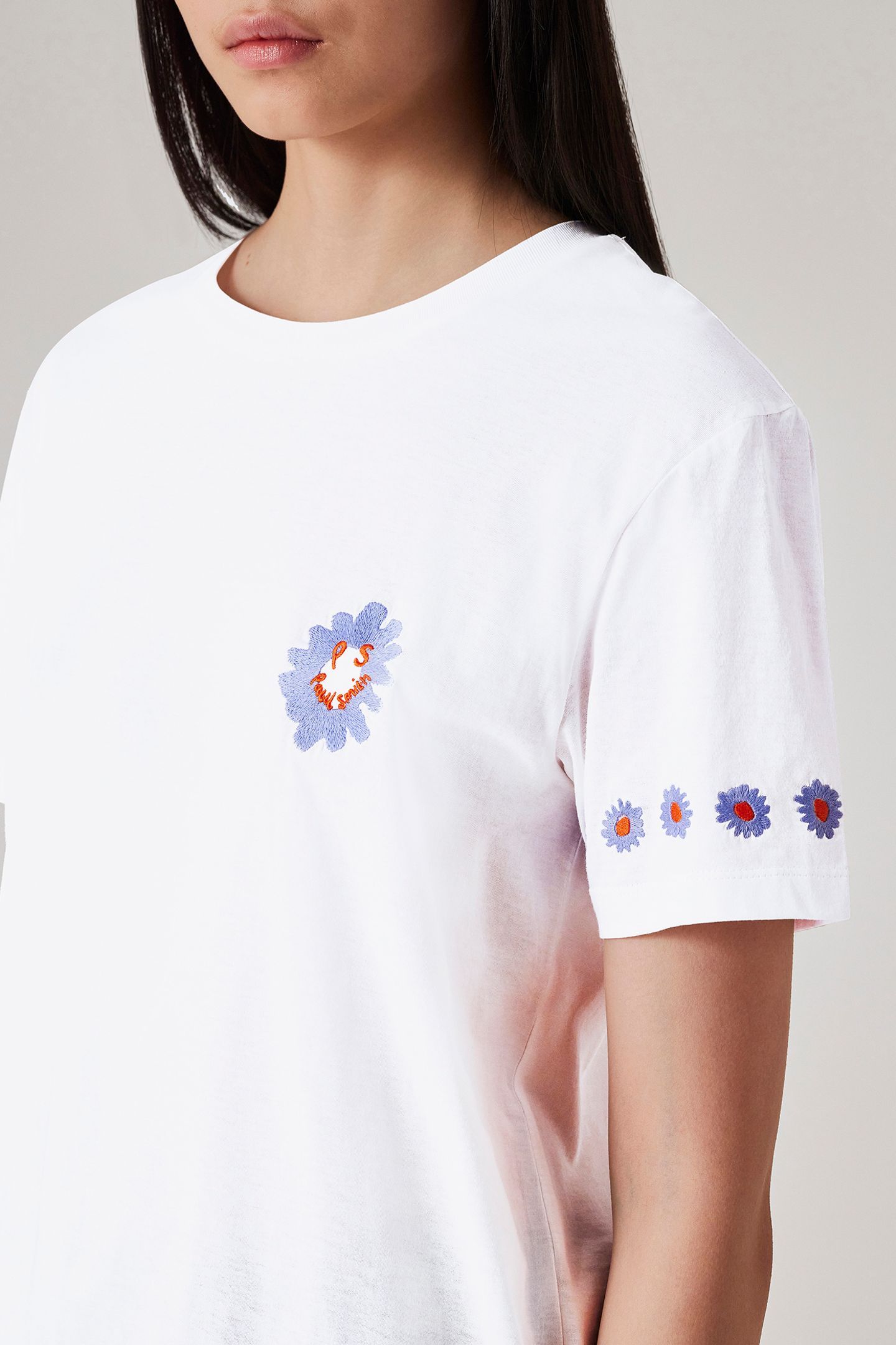 WOMENS DAISY EMB T-SHIRT WHITE 7