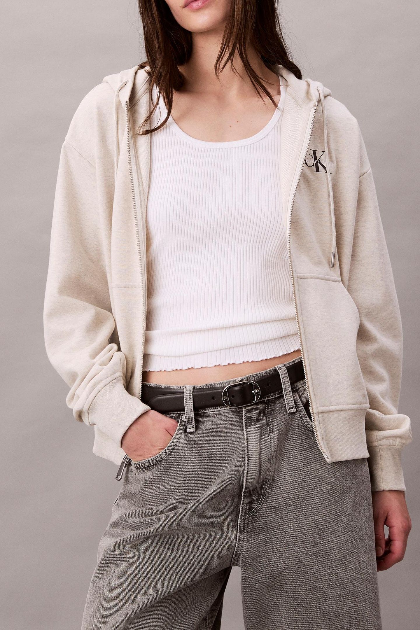 MONOLOGO FRENCH TERRY BA01 GREY HEATHER 1
