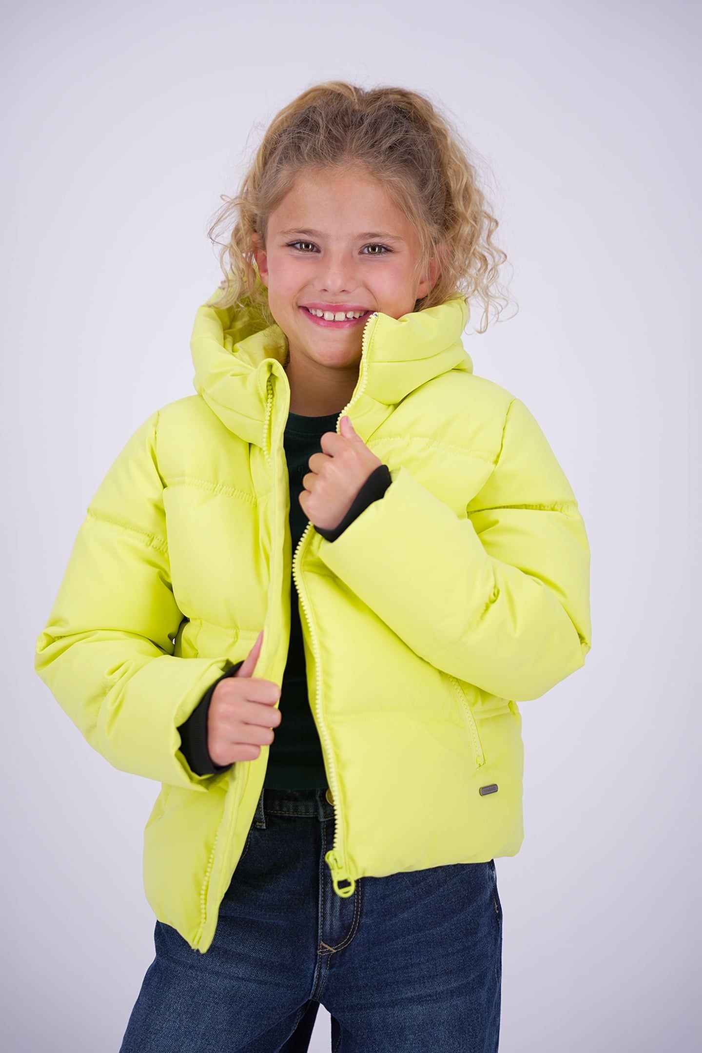 GIRLS TIZIA JACKET OUTDOOR FADED LIME 4
