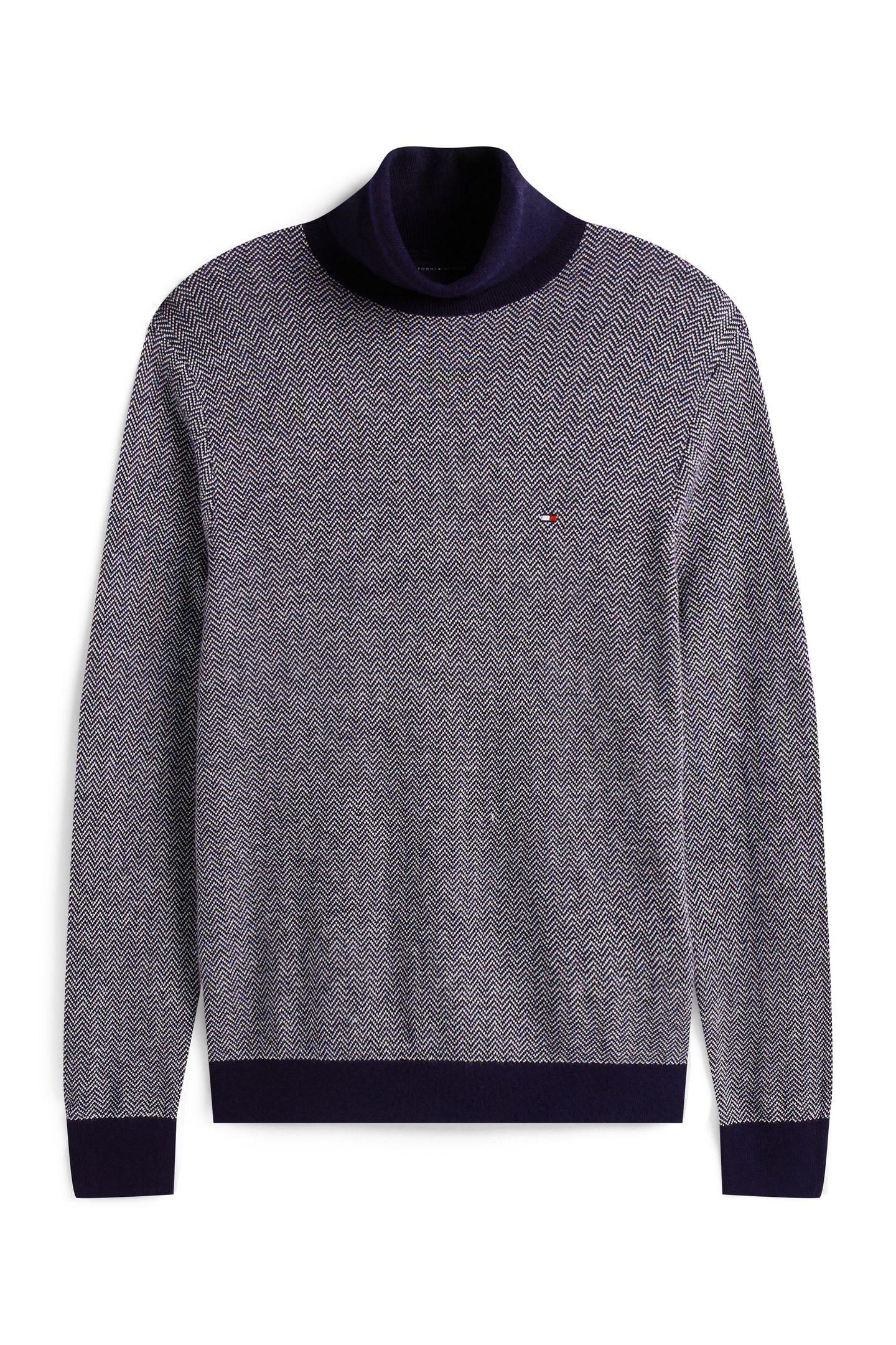 PIMA COTTON CASHMERE HERRINGBONE DESERT SKY/IVORY PETAL 4