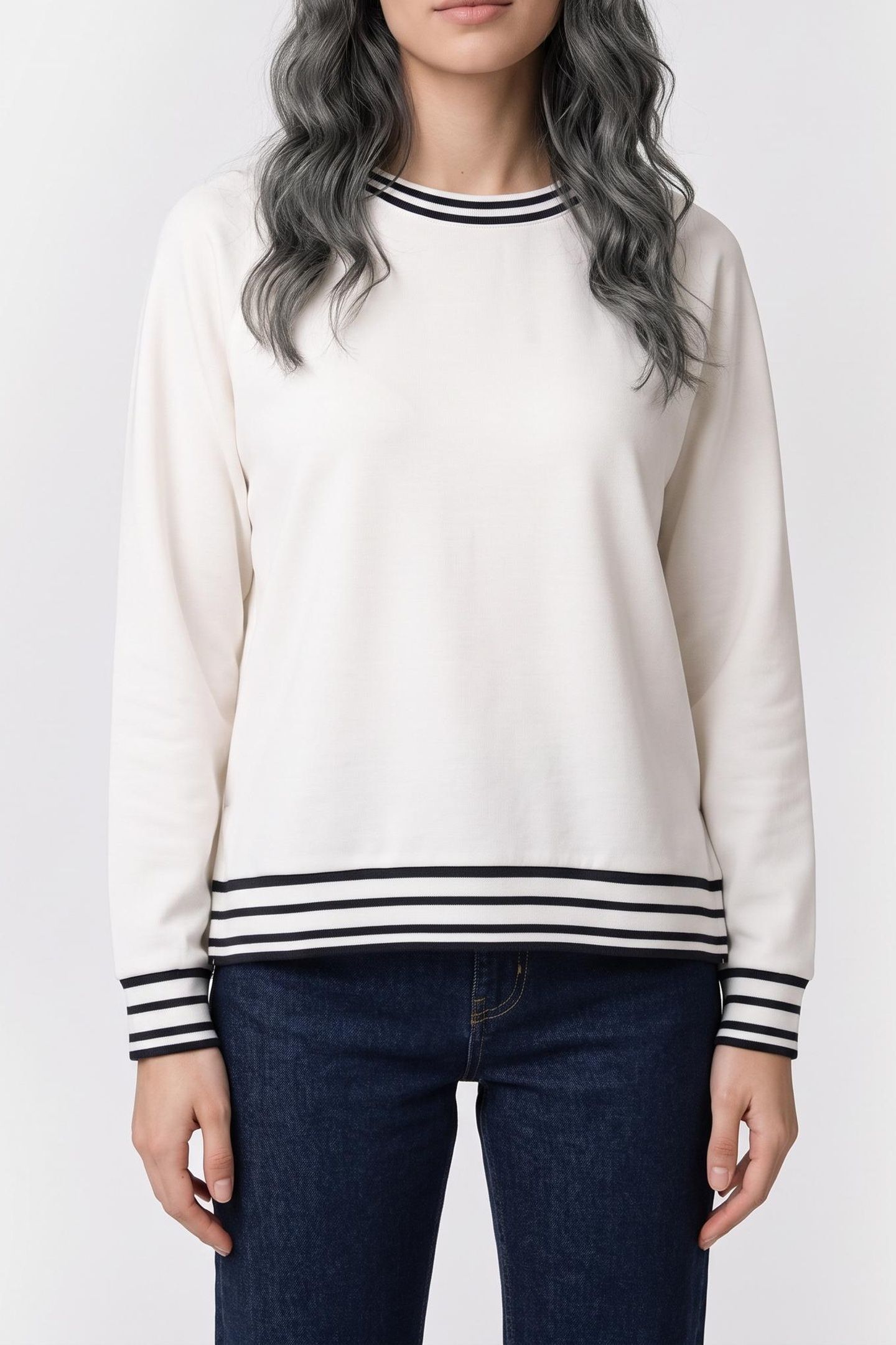WREN TIPPING CREW NECK SUMMER WHT/MIDNIGHT SIZE [XL] WINTER  1