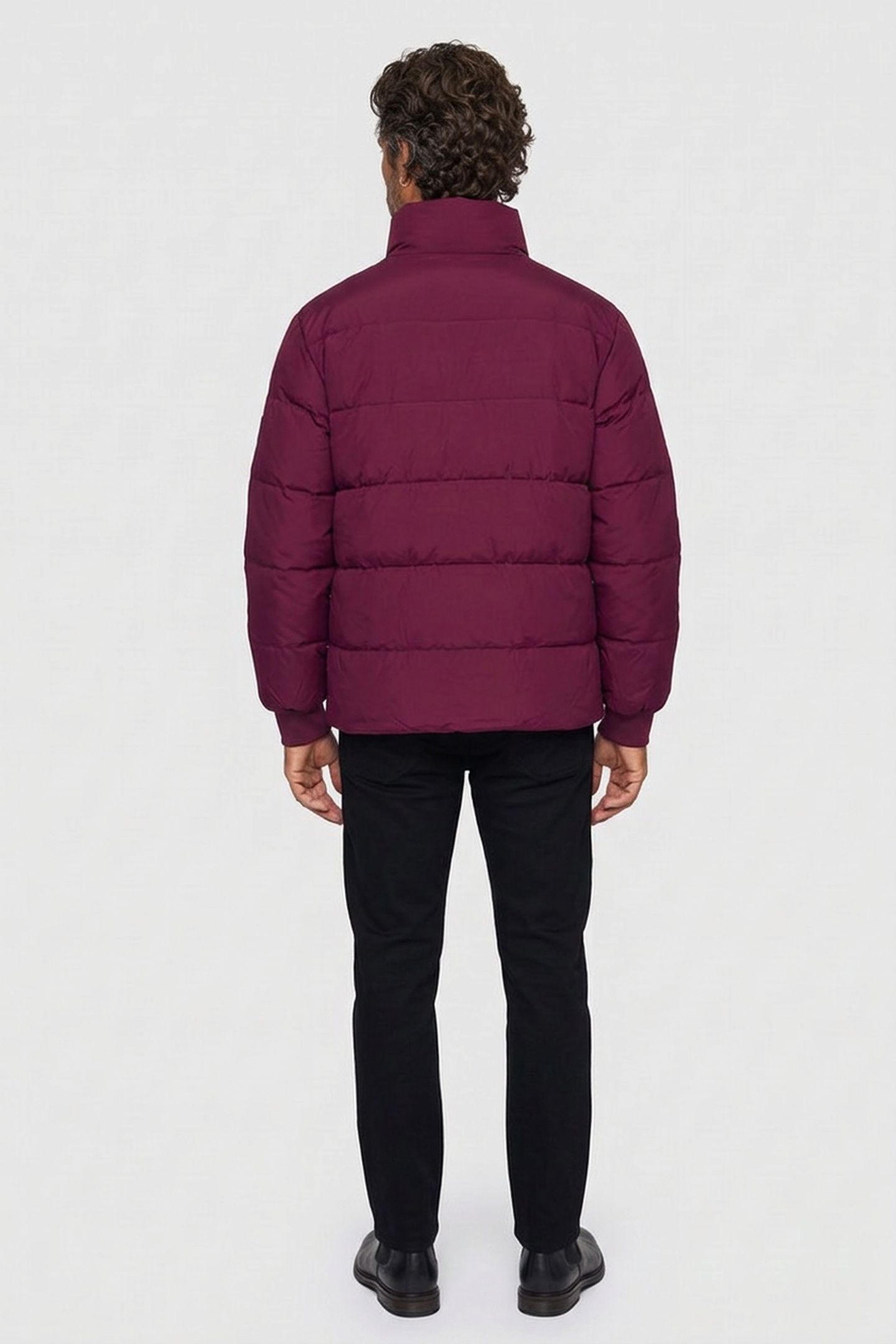 LS CHENILLE STAND COLLAR JACKET BERRY GLAZE 2