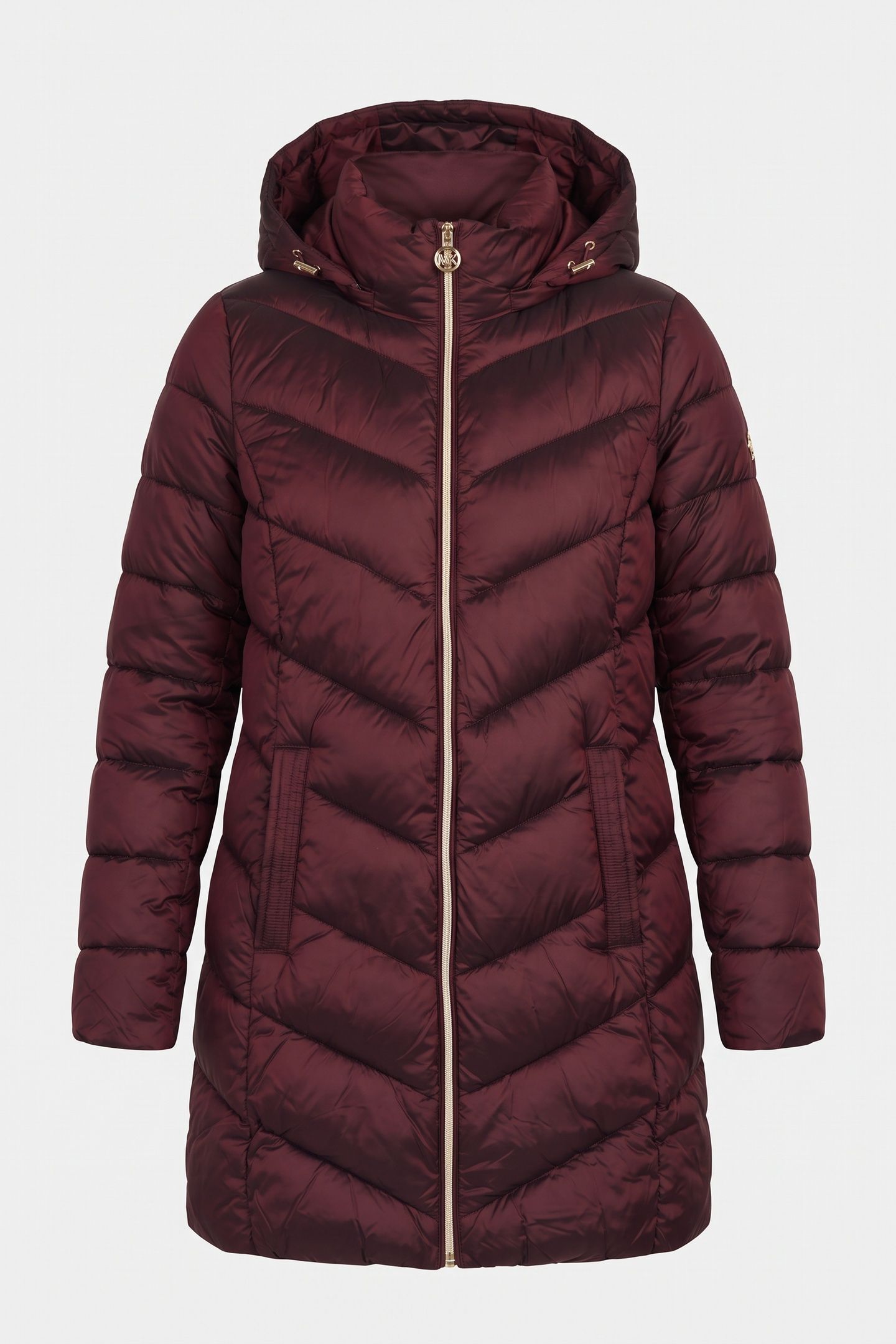HOODED LONGLINE CHEVRON OXBLOOD 3