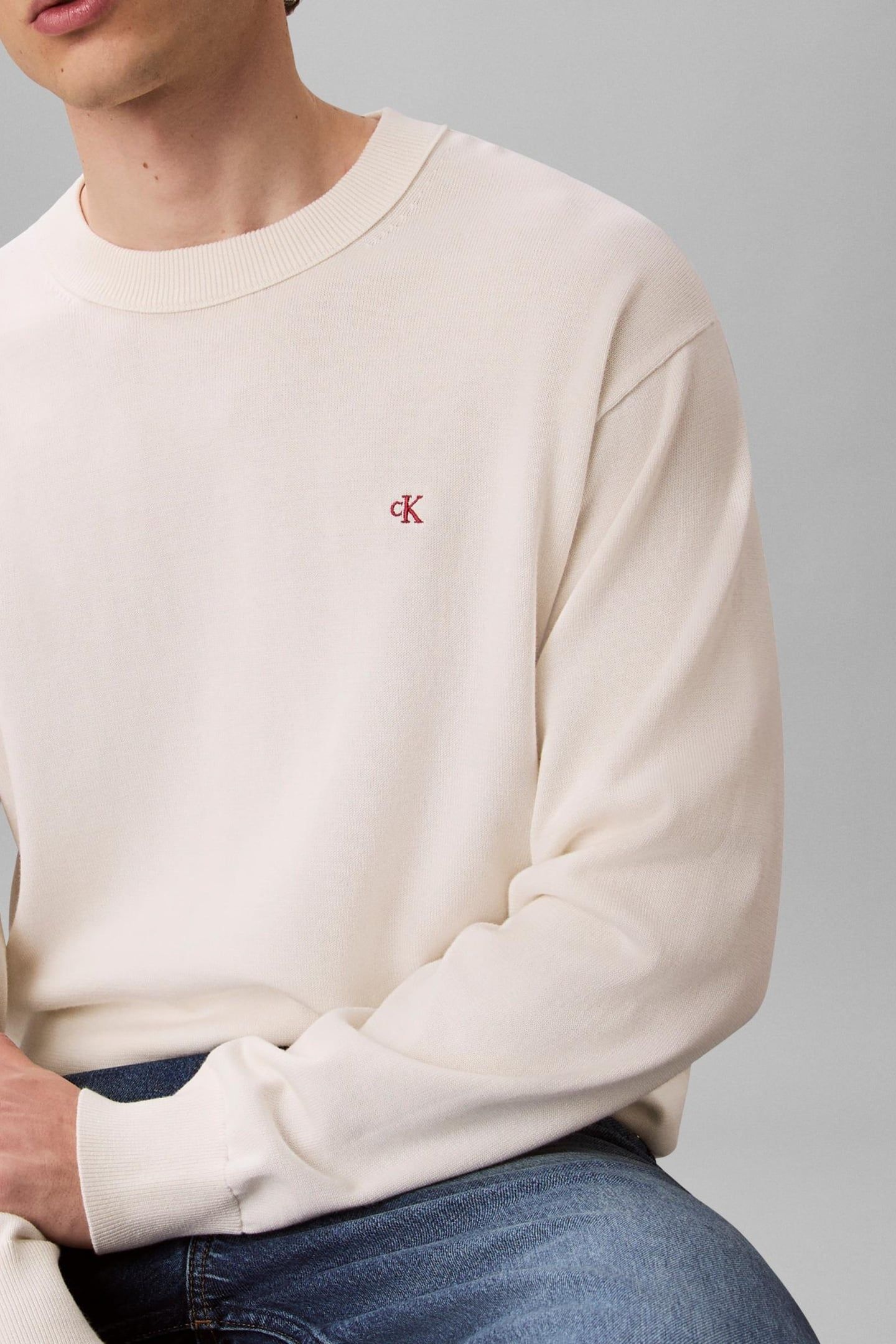 LS COTTON RELAXED CREWNECK TOFU 5