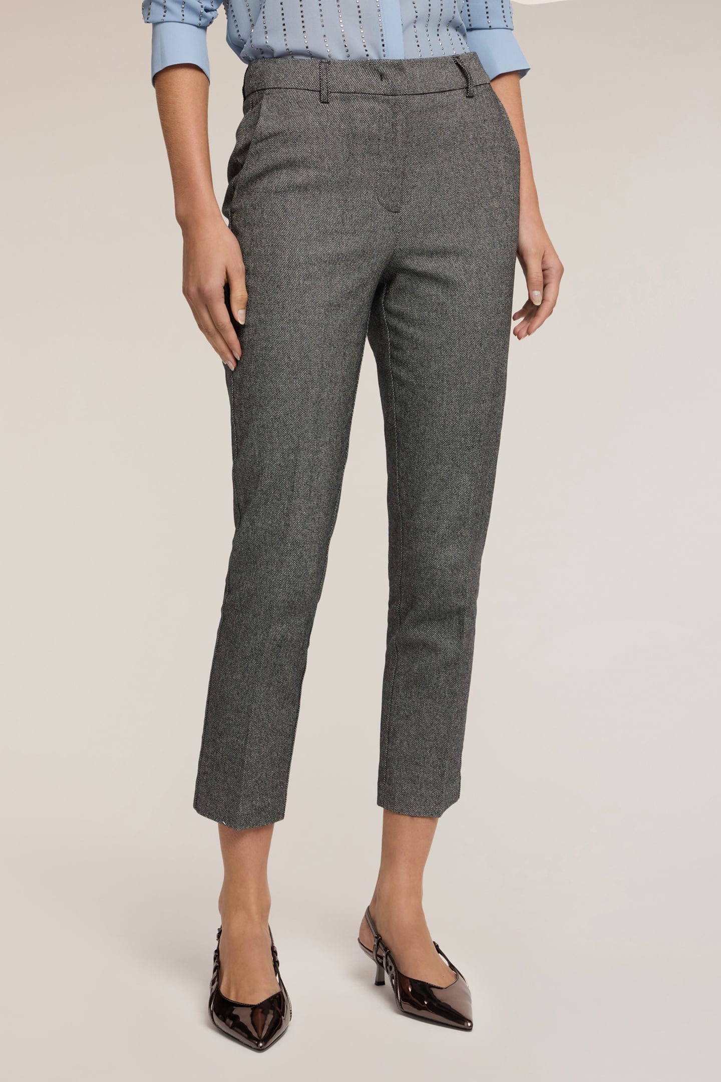 SLIM TWEED TROUSERS GREY 2