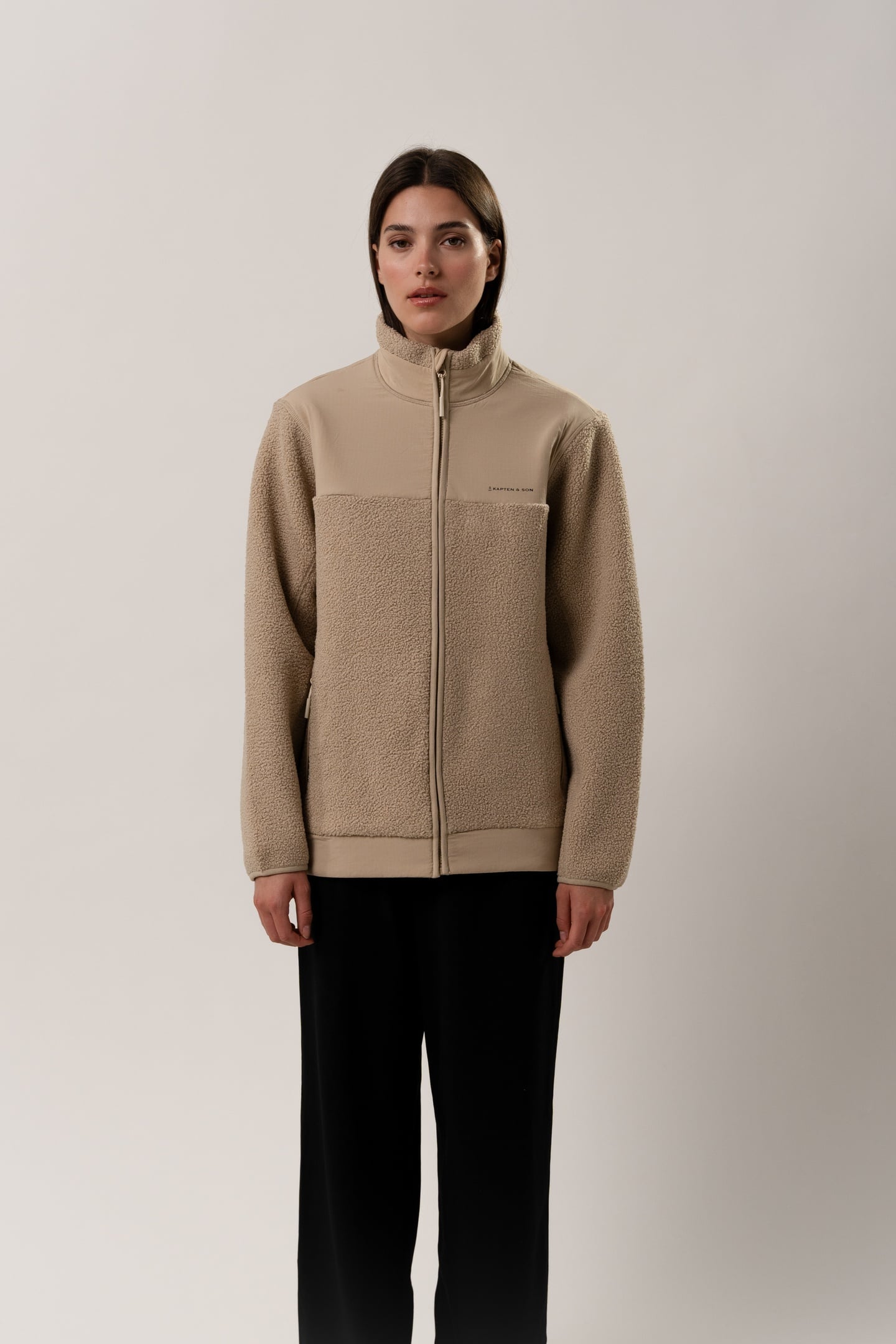 UNISEX TEDDY FLEECE JACKET SANDSTONE 3