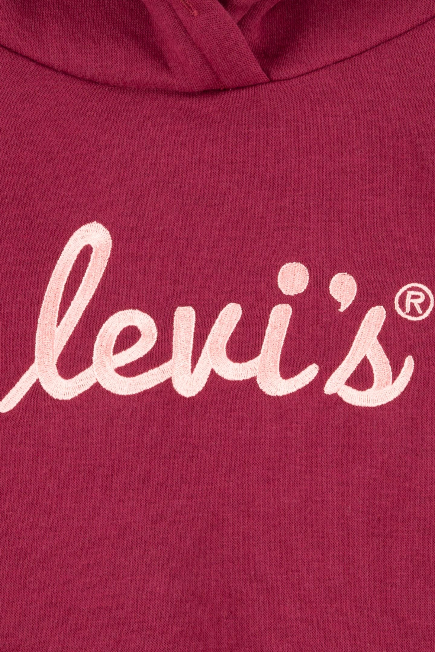 GIRLS POSTER LOGO HOODIE RHODODENDRON LEVIS 3