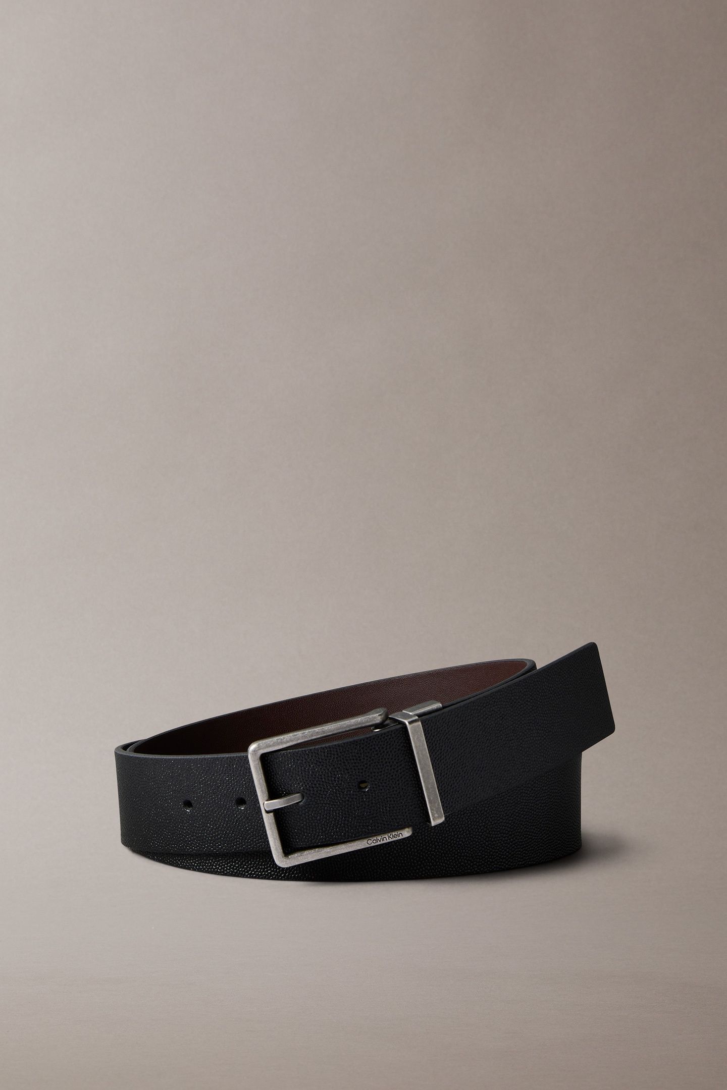 WARMTH BUCKLE 40MM BELT BLACK/DARK BROWN 1