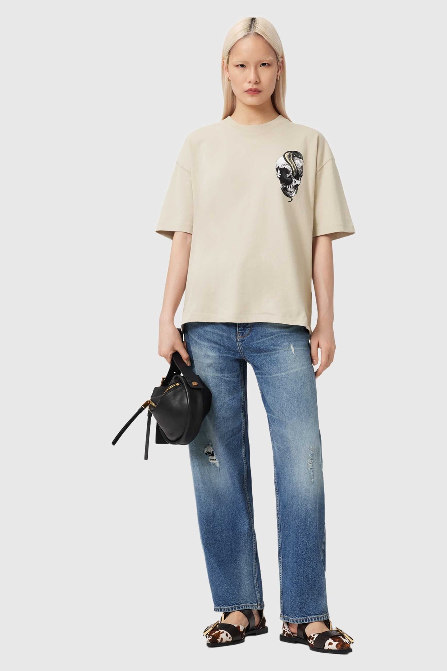 SNAKEHEAD ETTA TEE ALMOND WHITE 5