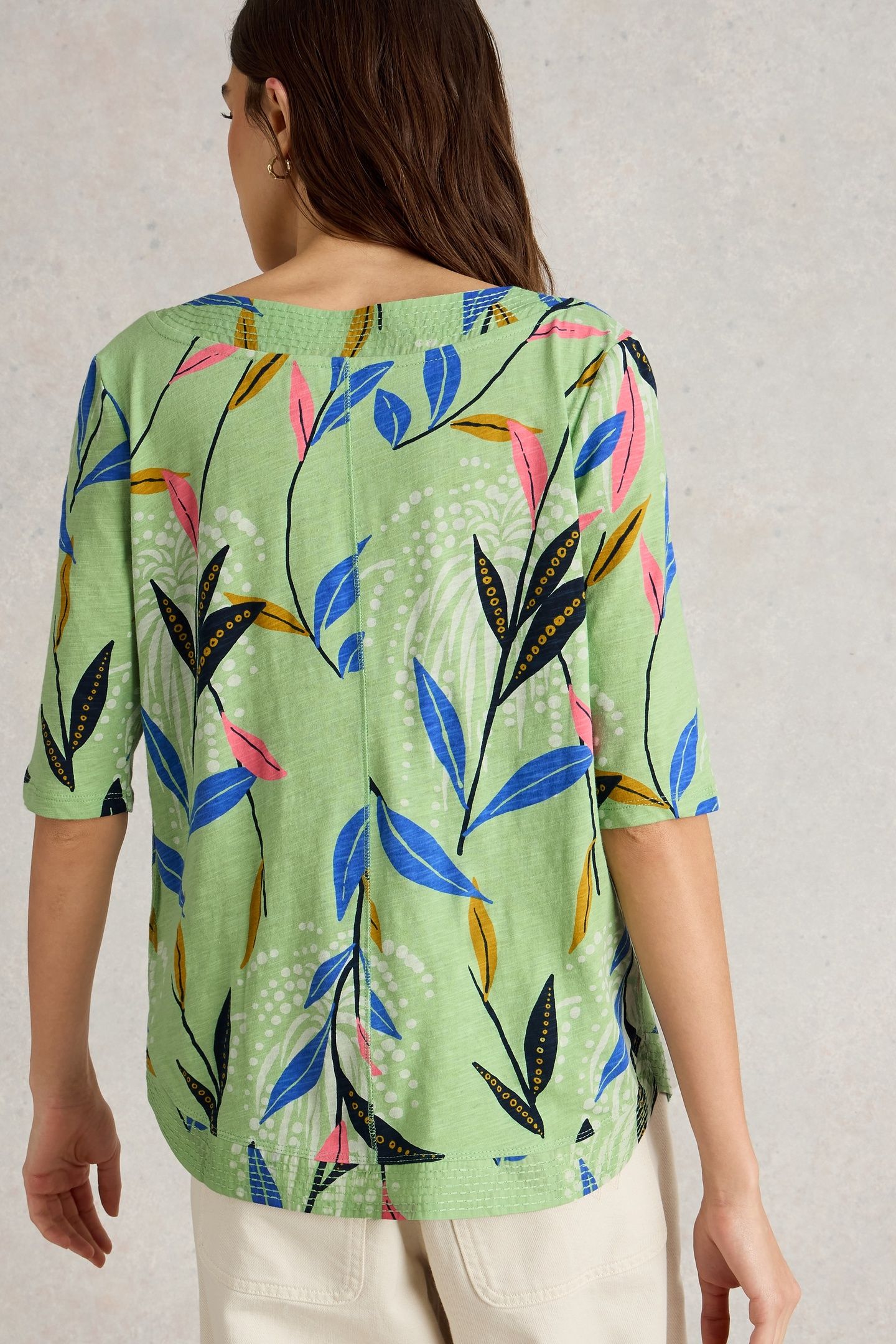 WEAVER JERSEY TEE GREEN PRINT 3