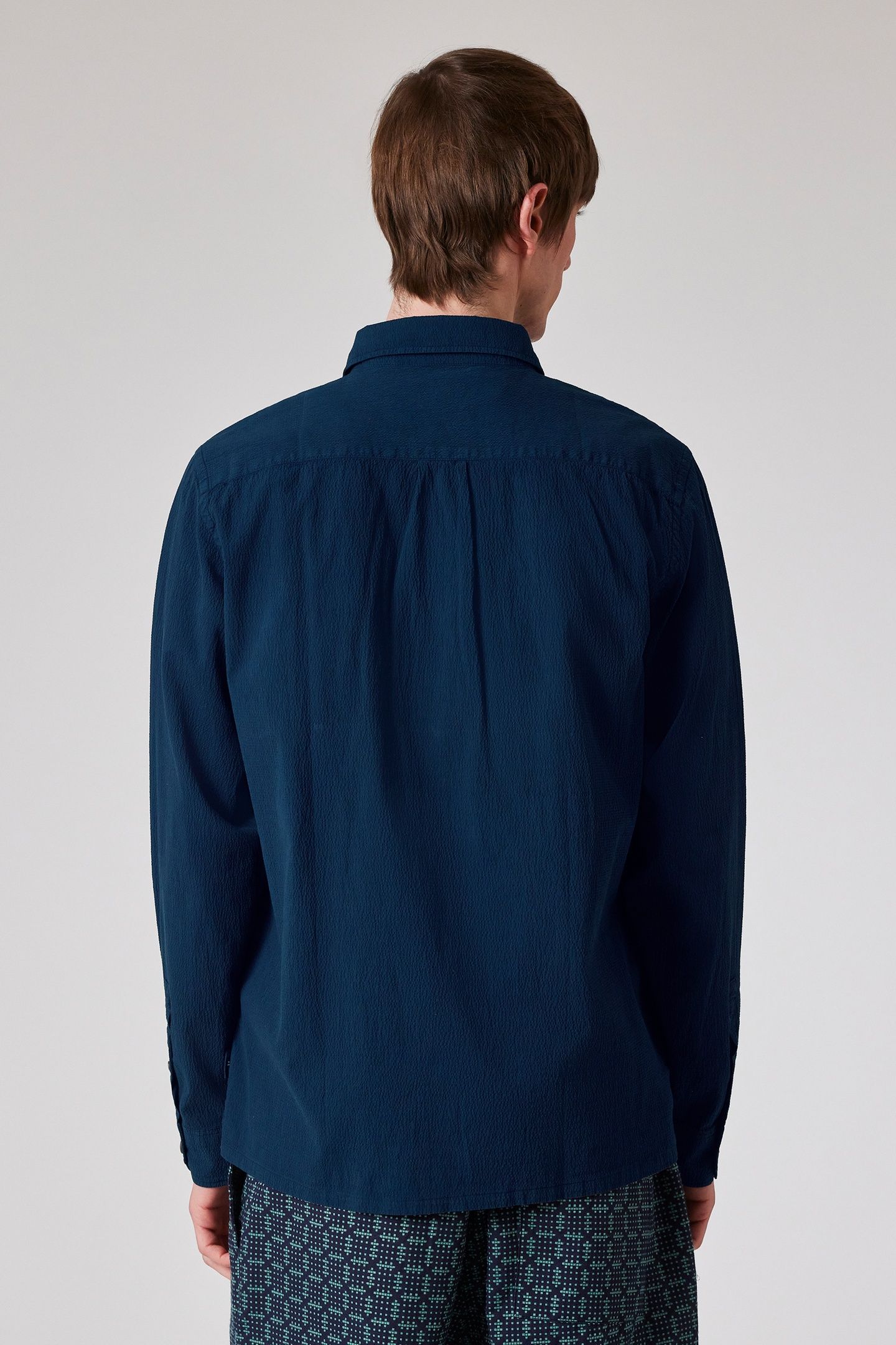 MENS LS CASUAL FIT SHIRT VERY DARK NAVY 3