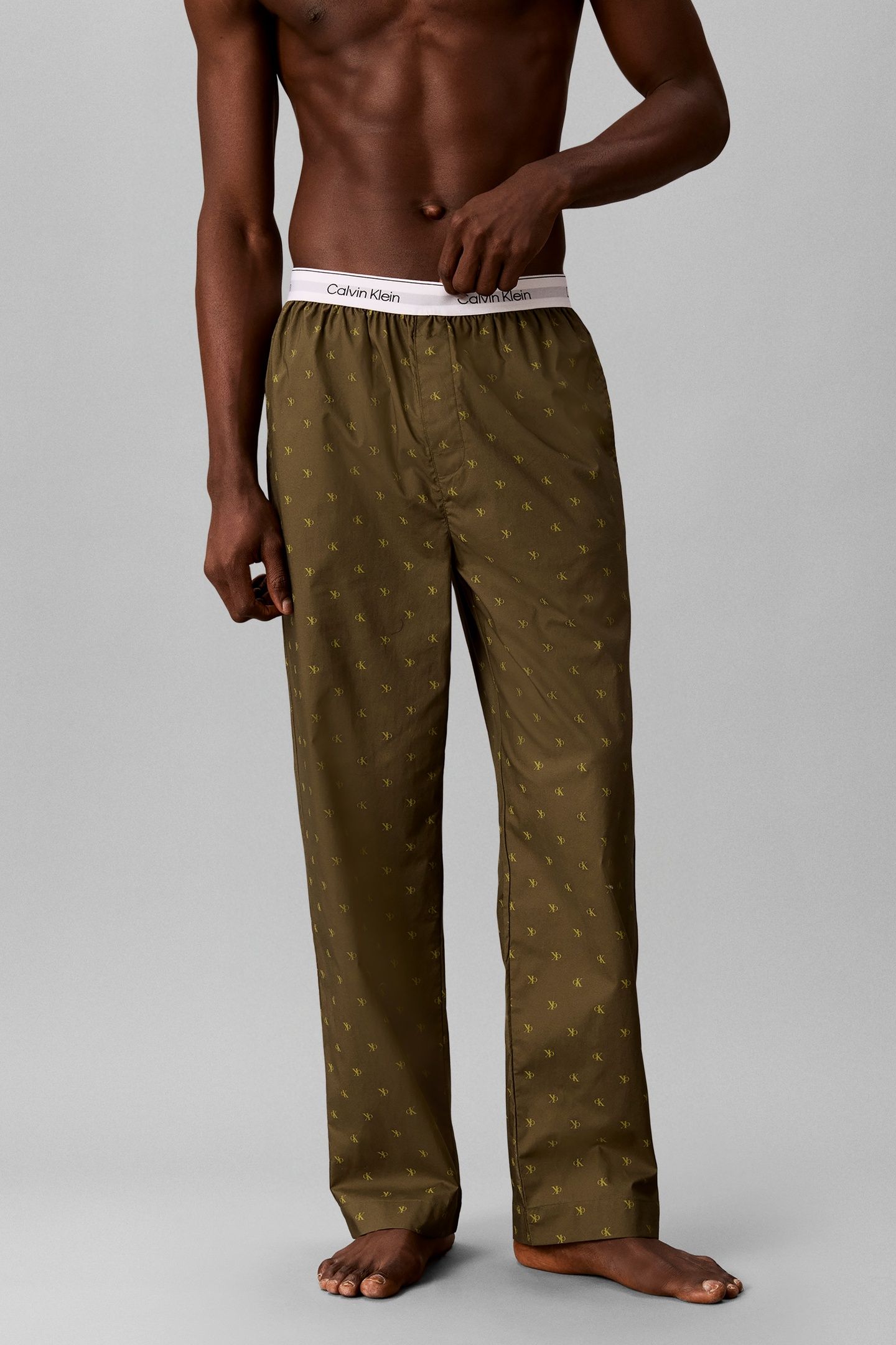 SLEEP PANT 17496 DIAMOND LOGO OLIVE NIGHT 1