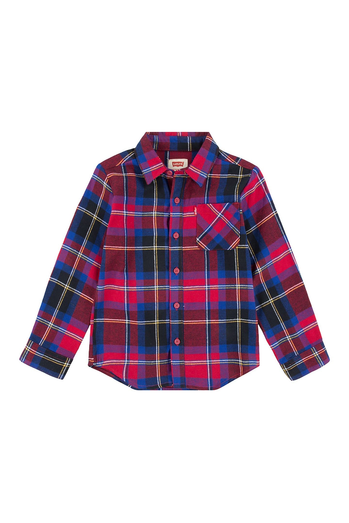 BOYS LS FLANNEL ONE POCKET SHIRT CHILI PEPPER 1