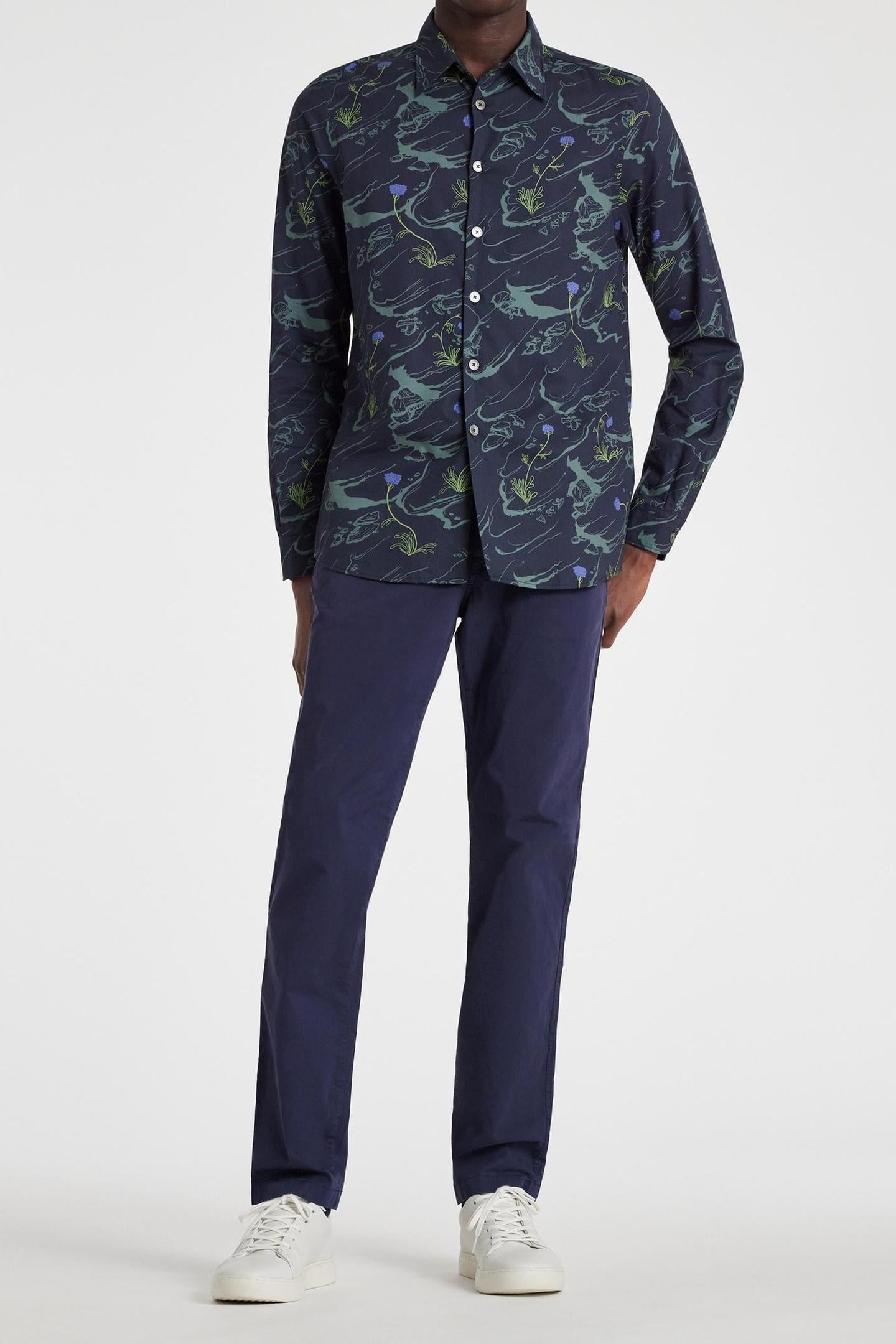 MENS LS REGULAR FIT SHIRT VERY DARK NAVY 2