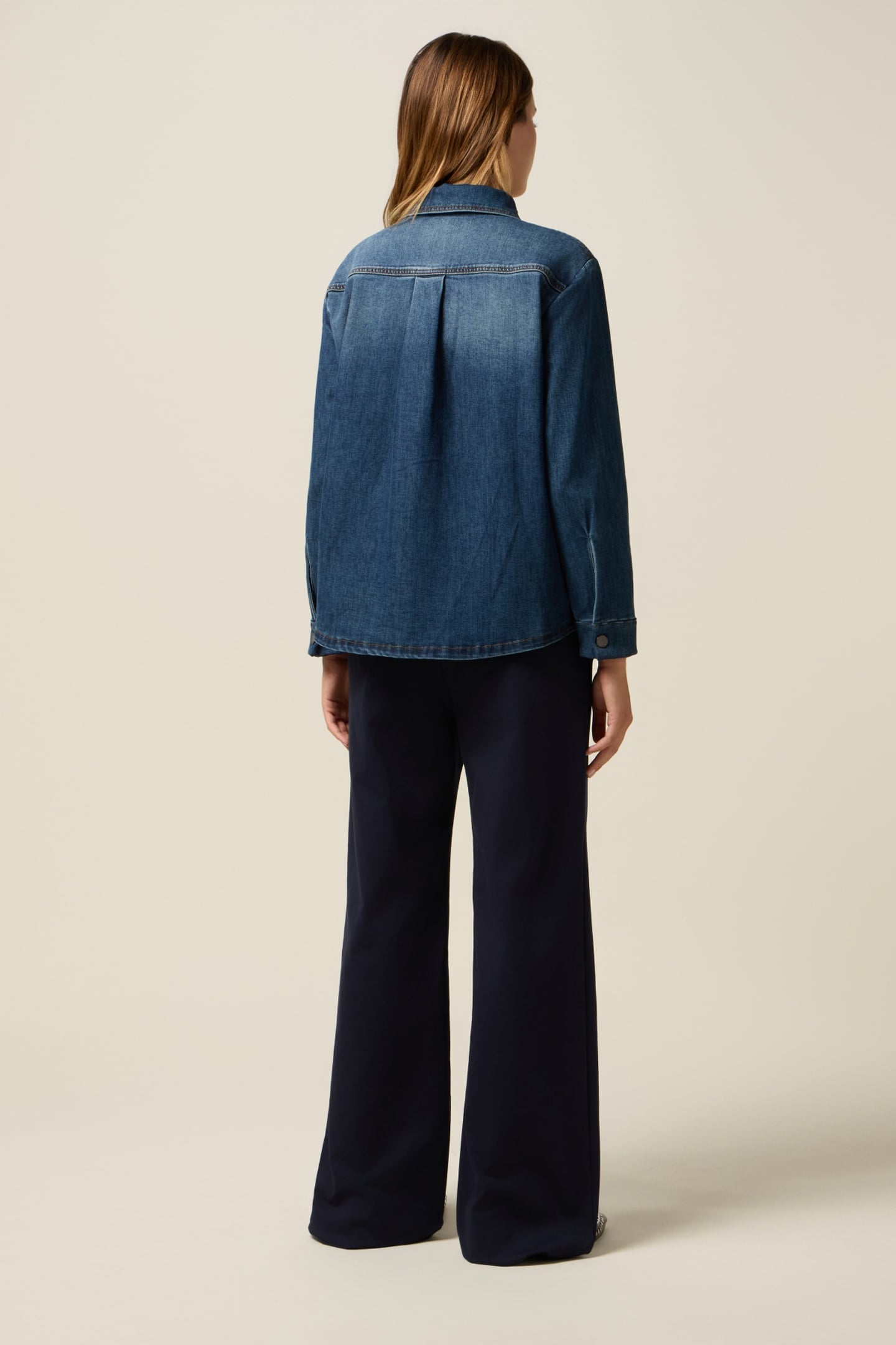 DENIM SHIRT JACKET WITH CRYSTALS BLUE 3