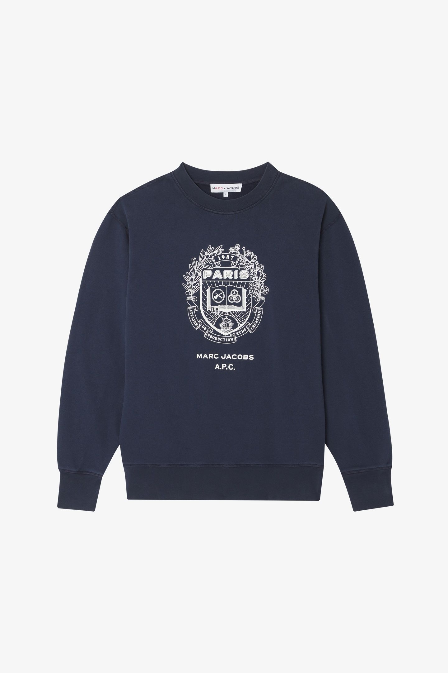 UNISEX BOXY FIT CREWNECK PARIS DARK NAVY 2