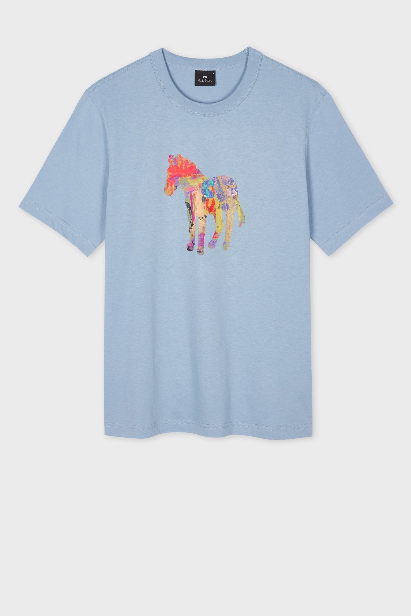 MENS REG FIT SS T SHIRT ZEBRA CRAFT LIGHT BLUE 4