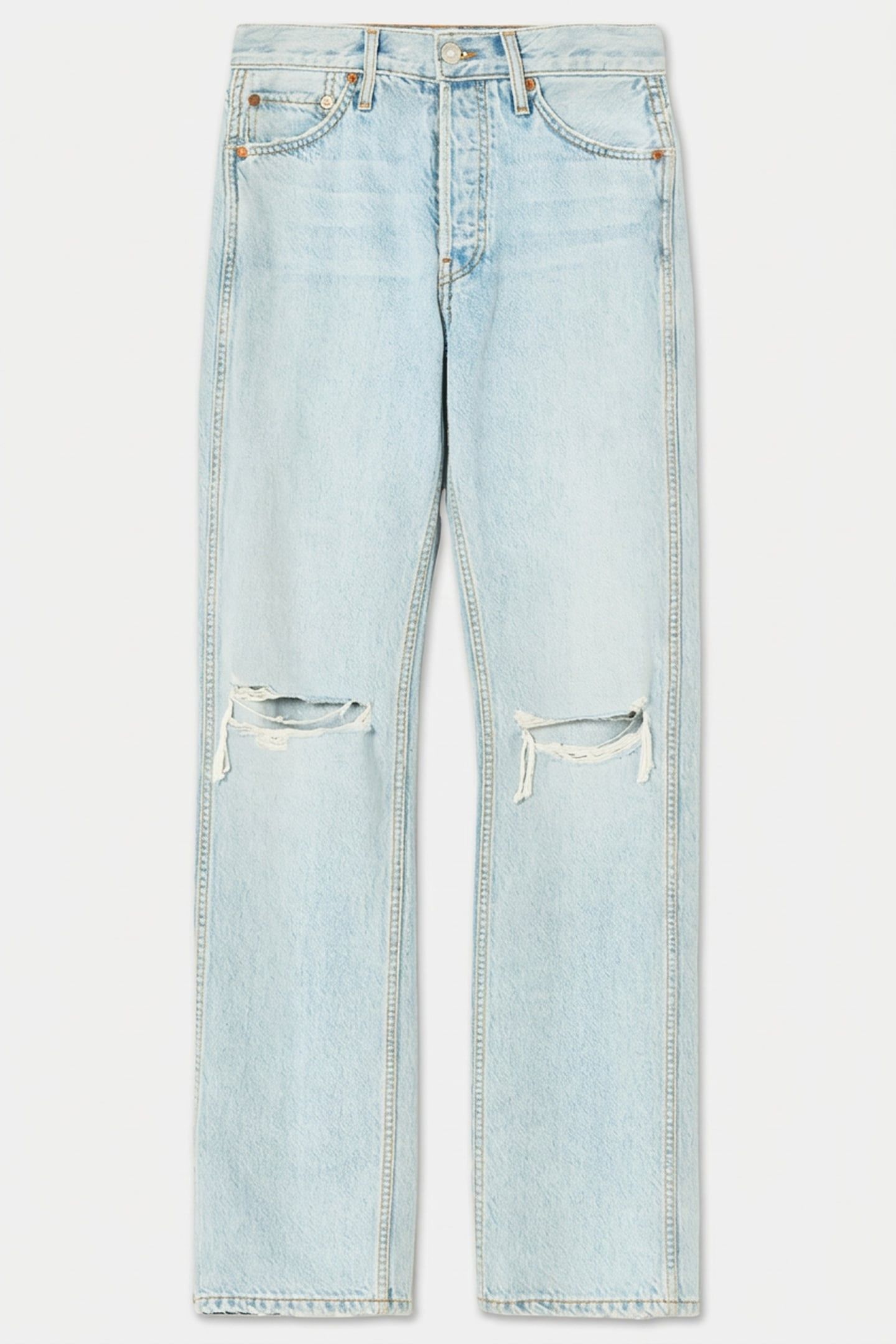 90S HIGH RISE LOOSE BLEACH DESTROY 5