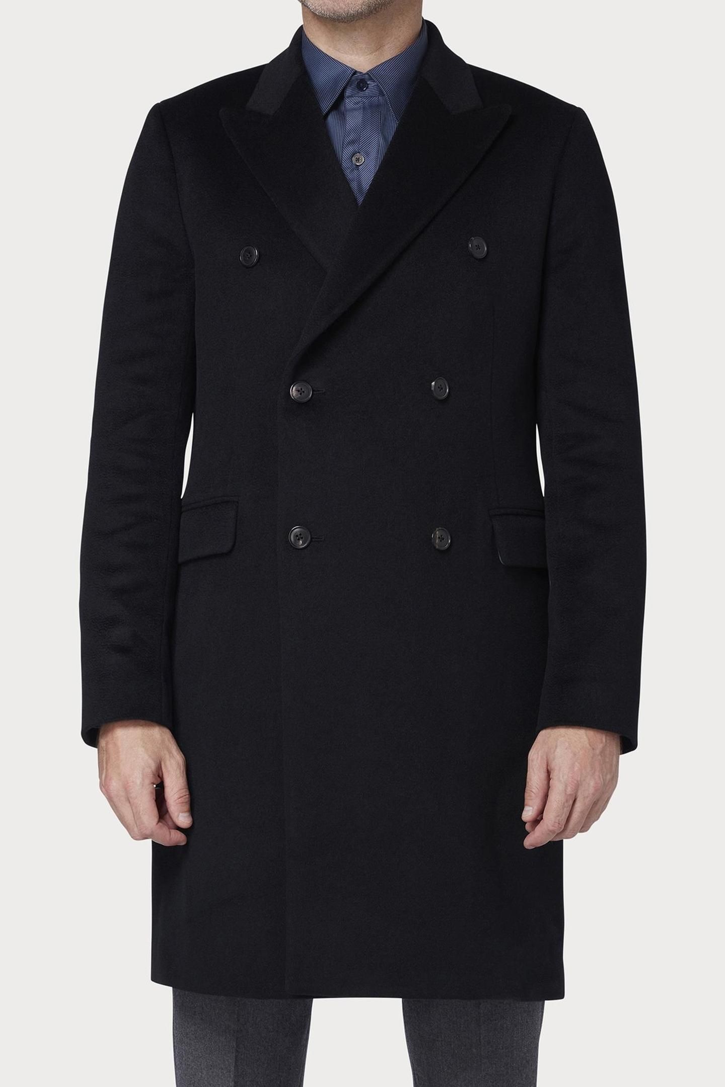 GENTS DB OVERCOAT BLACK 1