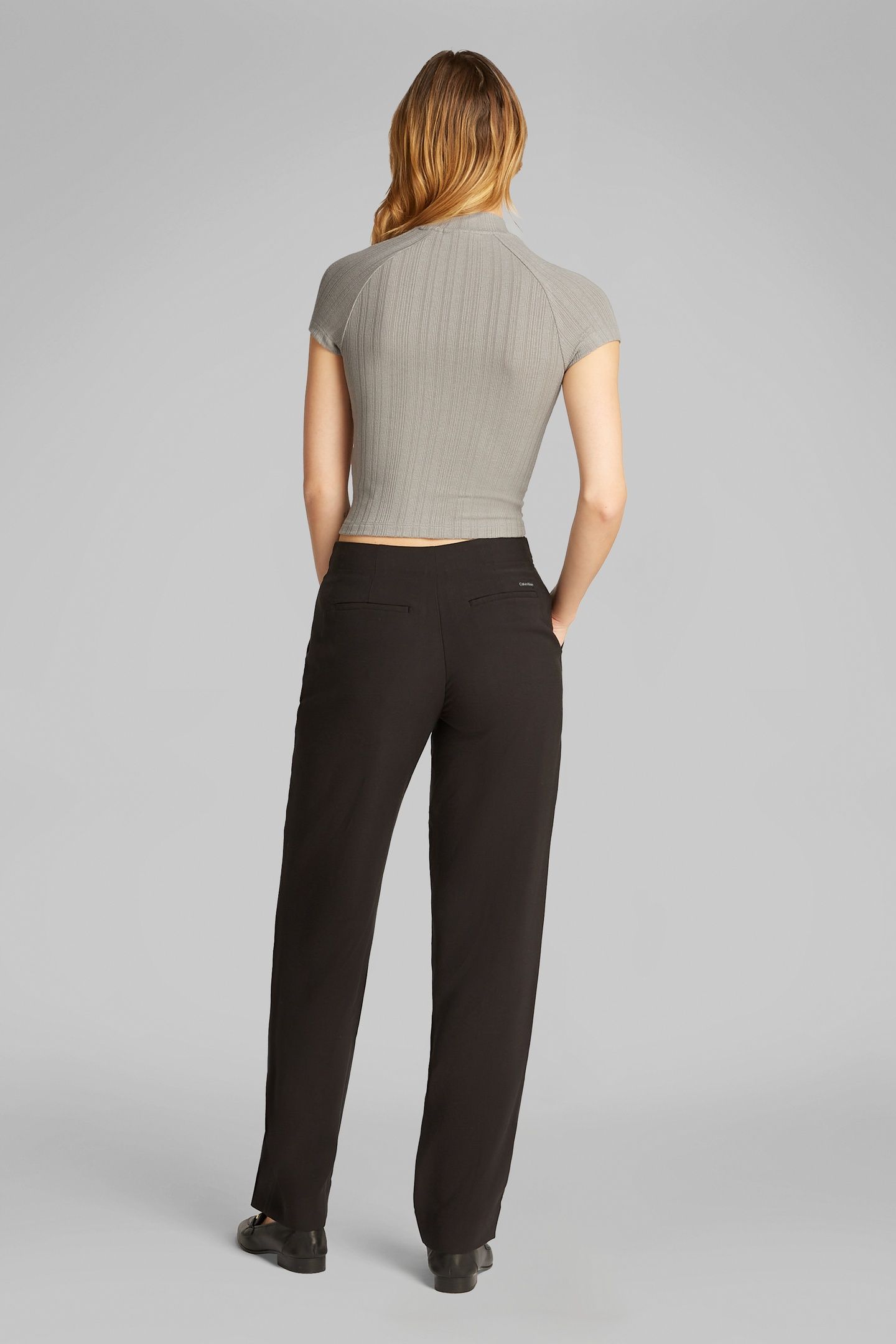 WARM TEXTURE RIB MOCK TEE ROCK RIDGE 2