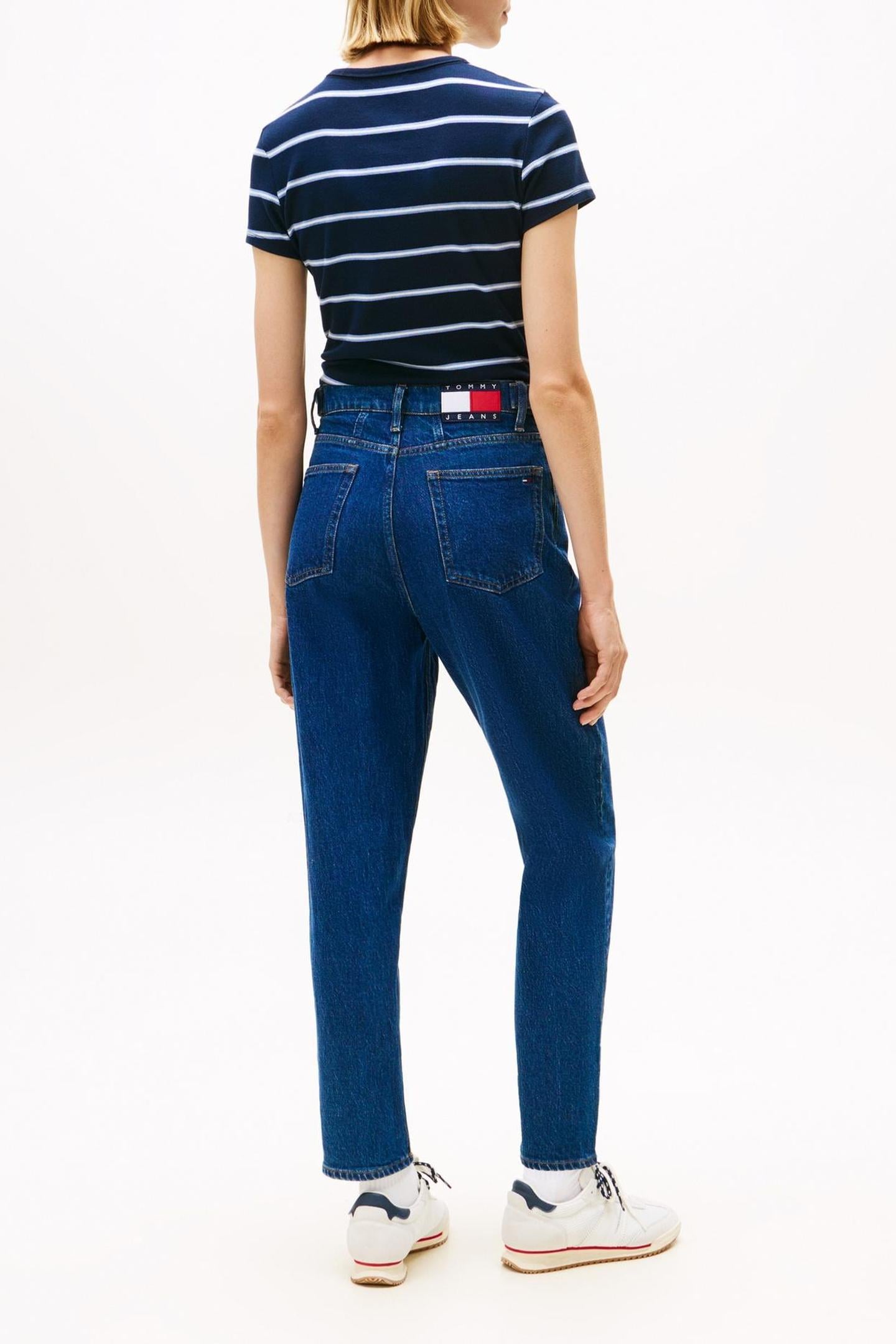 MOM JEAN TAPERED TAB DENIM DARK 2